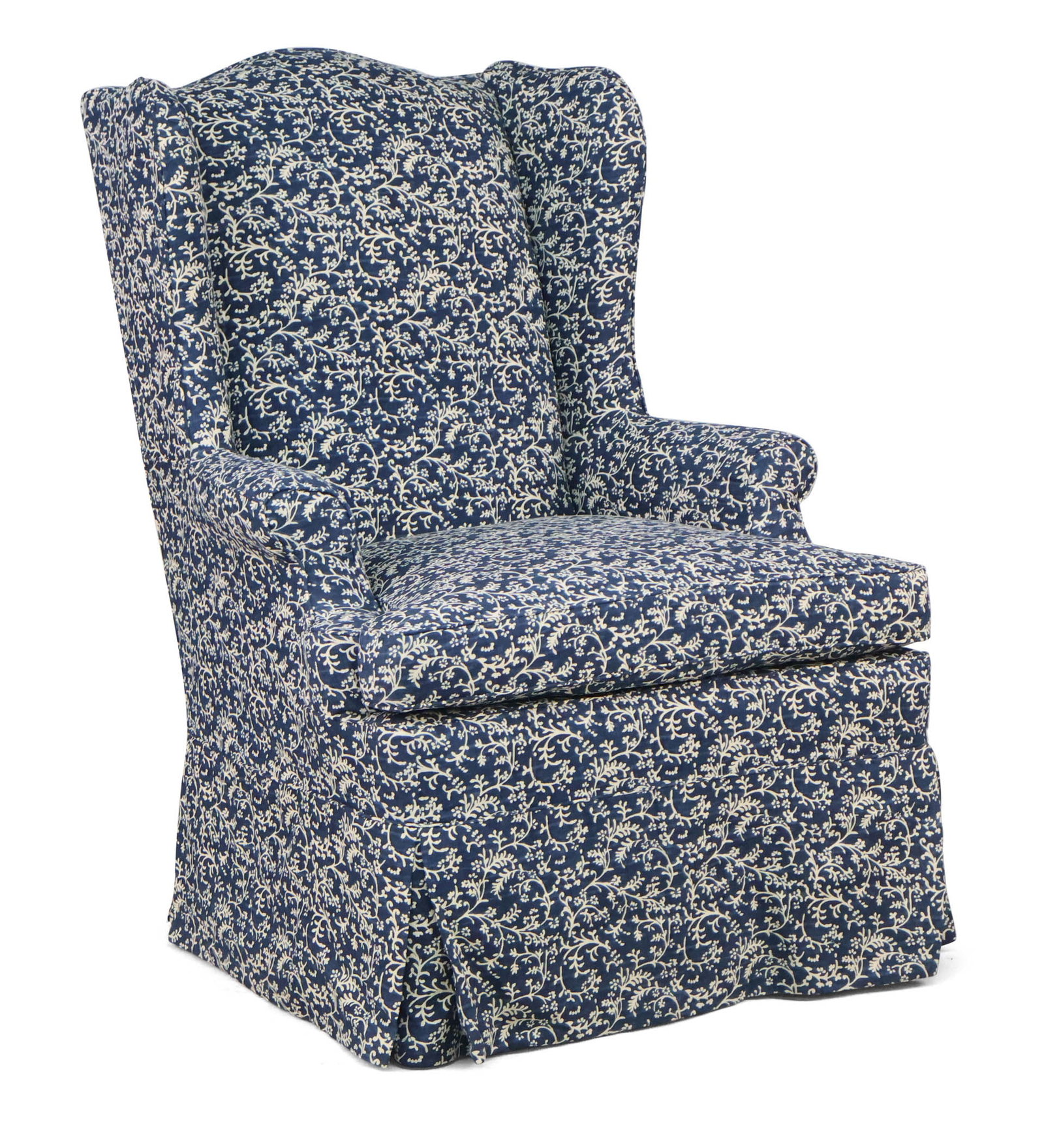 Queen Anne Style Mahogany Wing Chair (1 of 11)