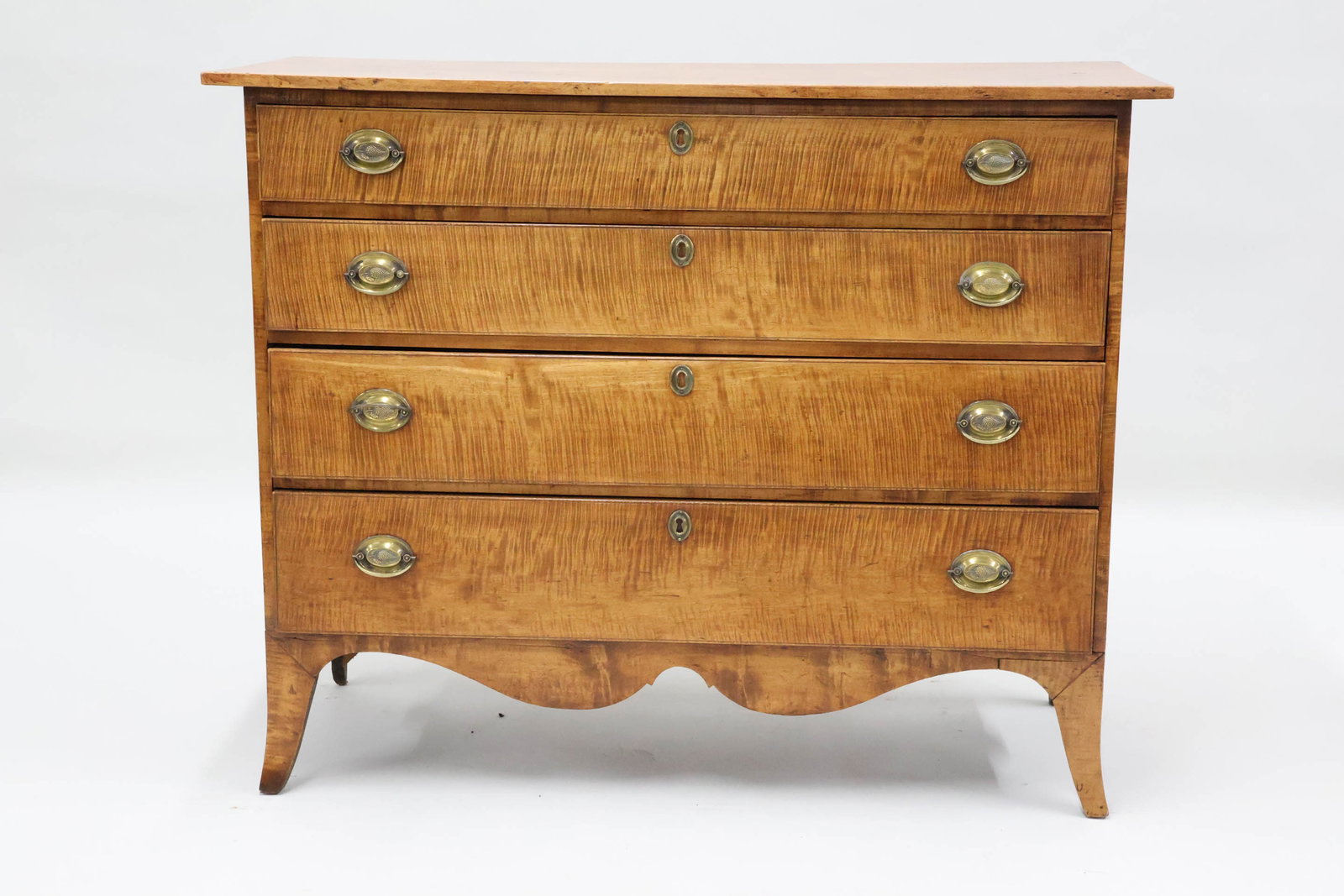 Antique Federal Tiger Maple Chest of Drawers (1 of 17)