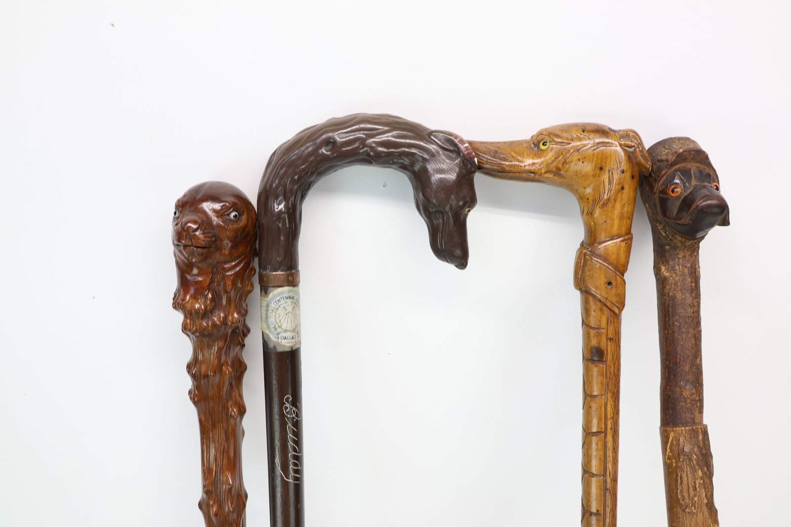 Four Assorted Dog Figural Walking Canes (1 of 20)