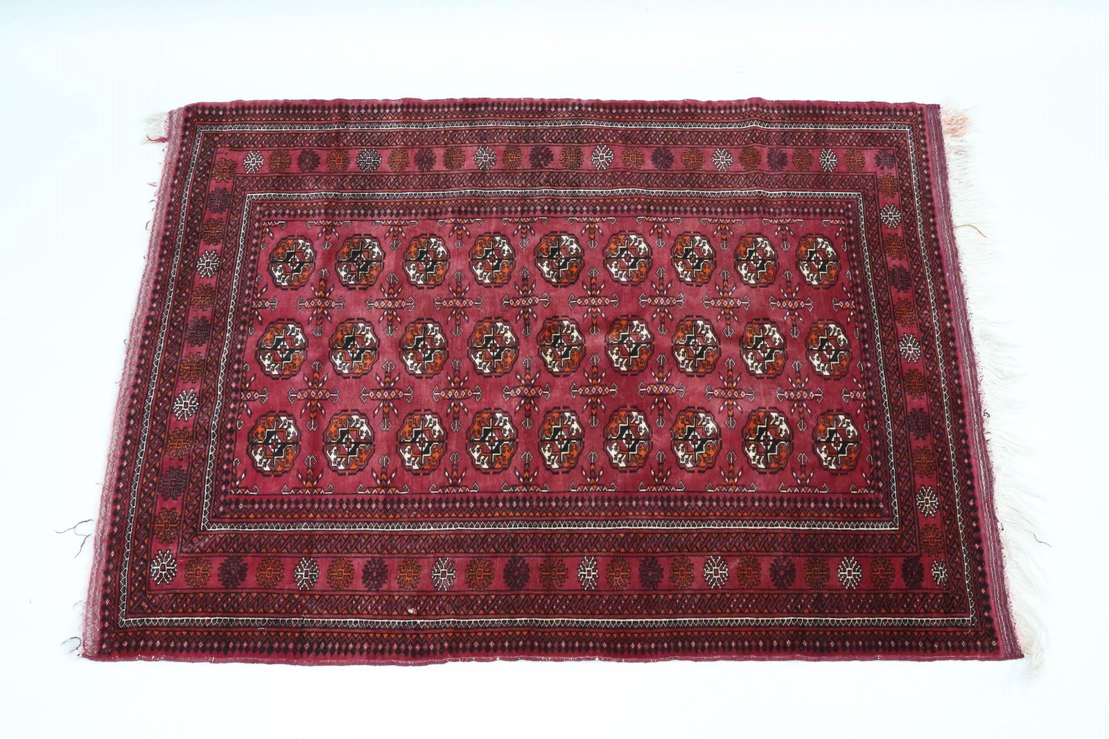 Vintage Red Ground Bokara Area Rug (1 of 6)