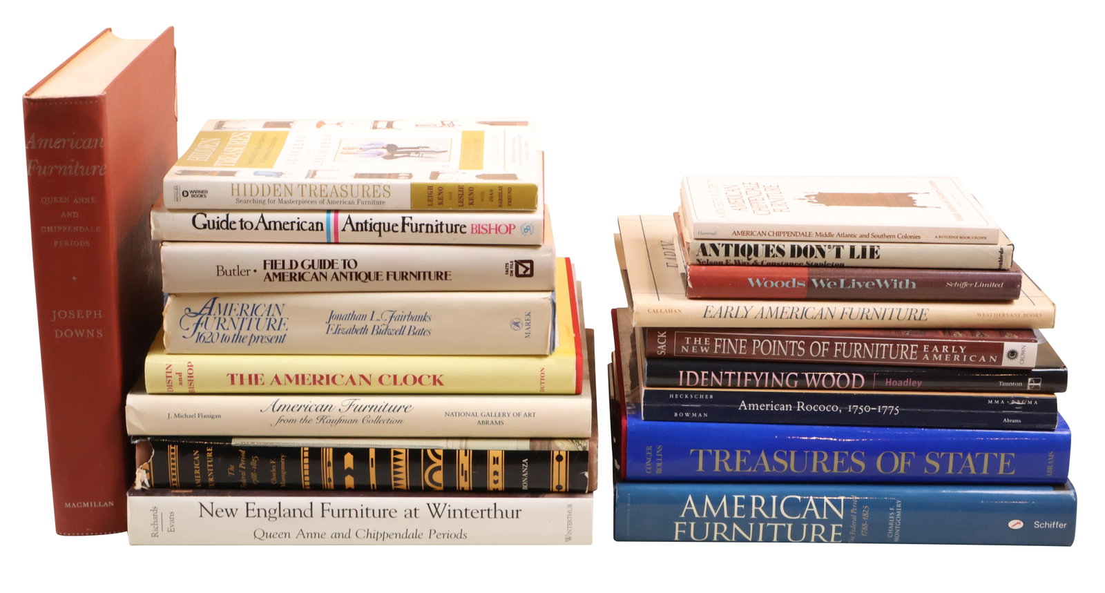 Grouping of Books Pertaining to American Furniture: Grouping of Books Pertaining to American Furniture 20 Books in total. Comprises 'Early American Furniture', 'American Antique Furniture', 'New England Furniture at Winterthur', 'The American Clock',