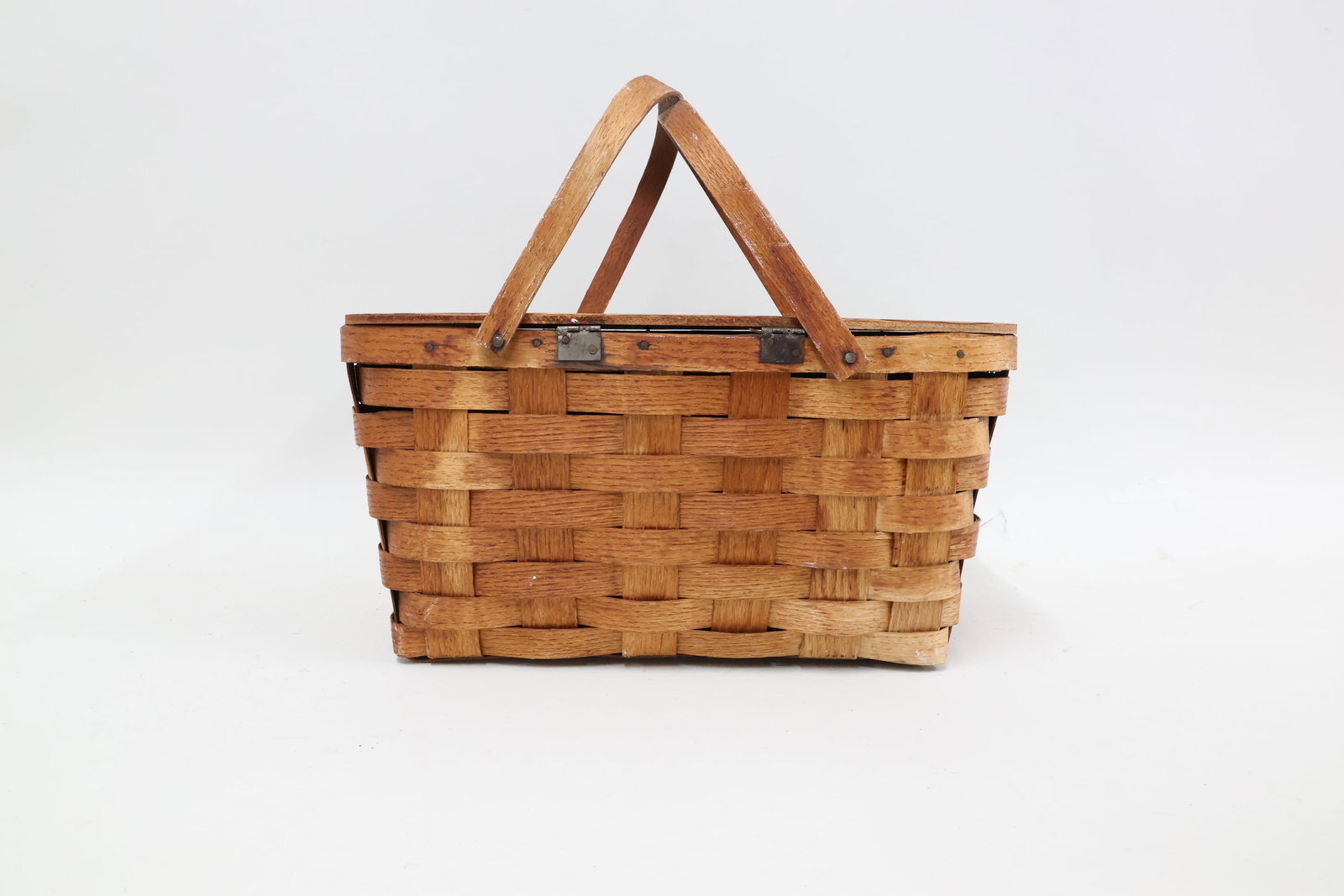 Three Vintage Split Woven Picnic Baskets - 10