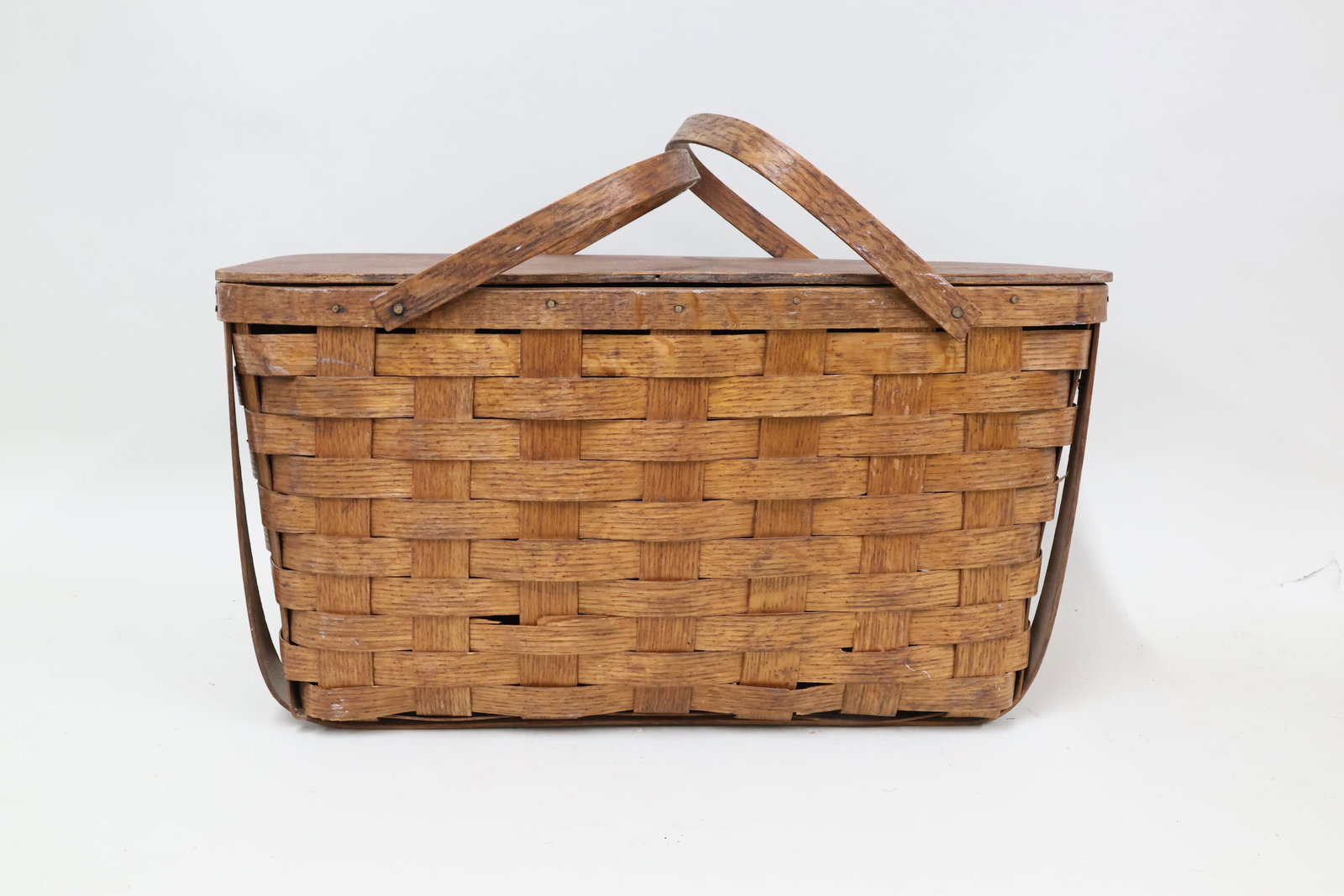 Three Vintage Split Woven Picnic Baskets - 2
