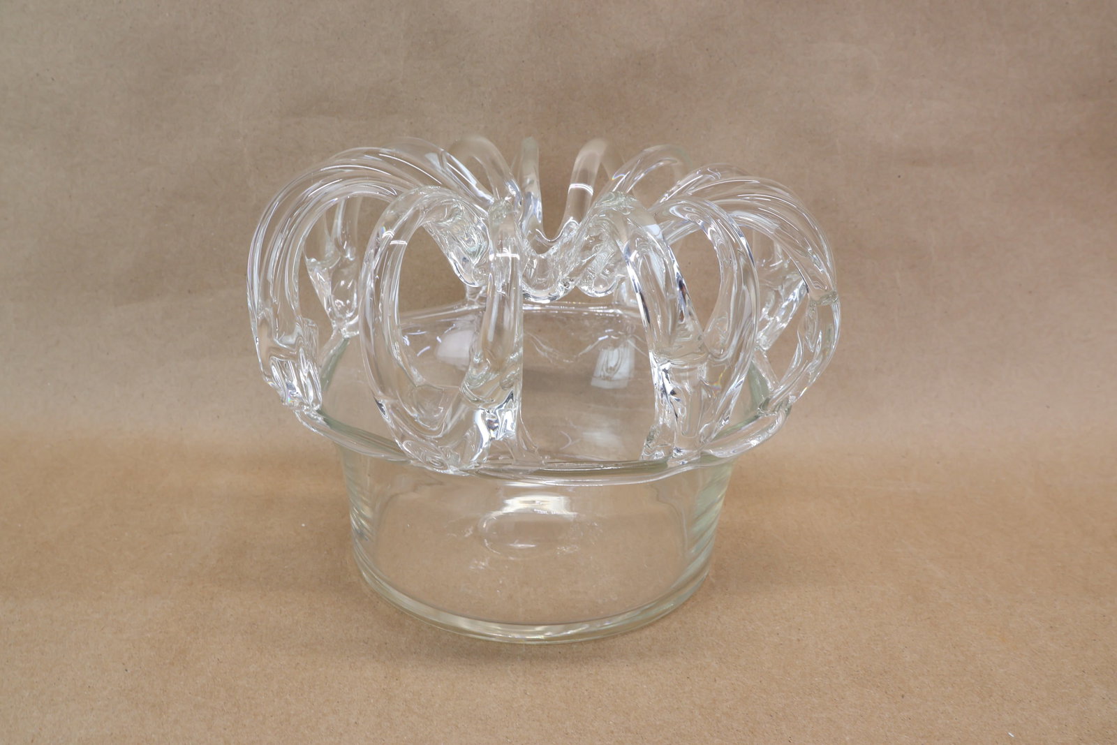 Vintage Colorless Glass Brides Bank (1 of 5)