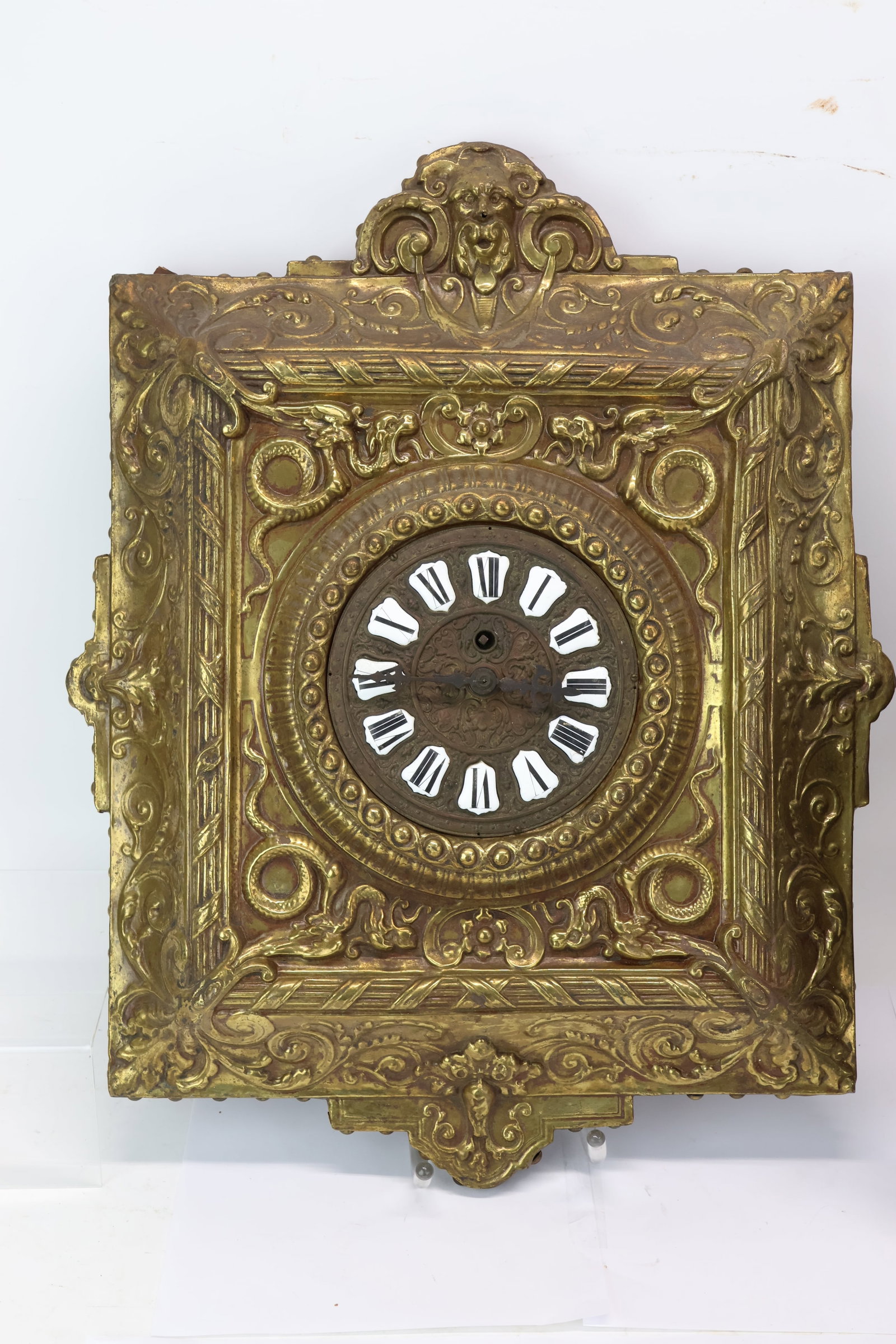 Antique Brass Embossed Wall Clock - 2