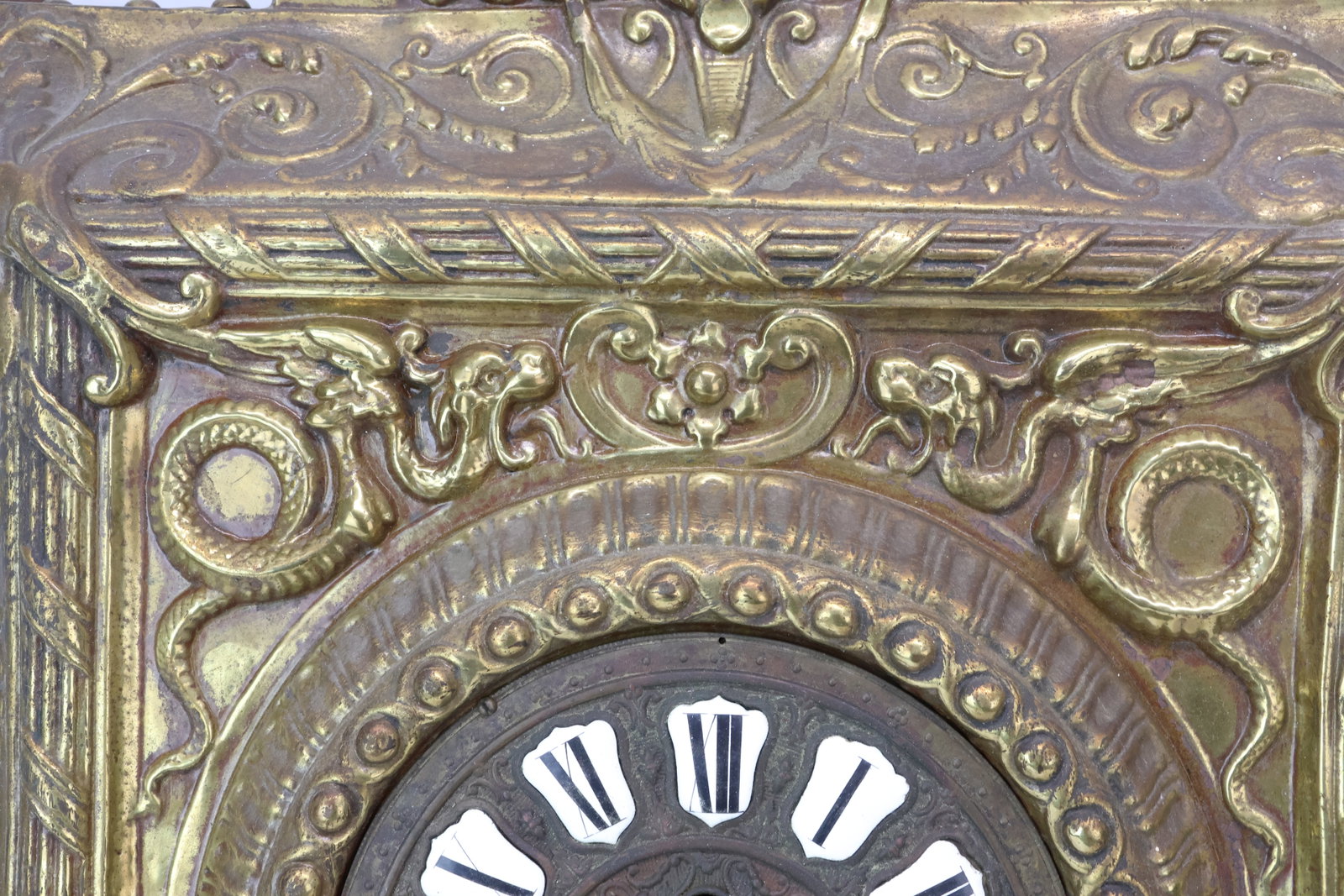 Antique Brass Embossed Wall Clock - 3