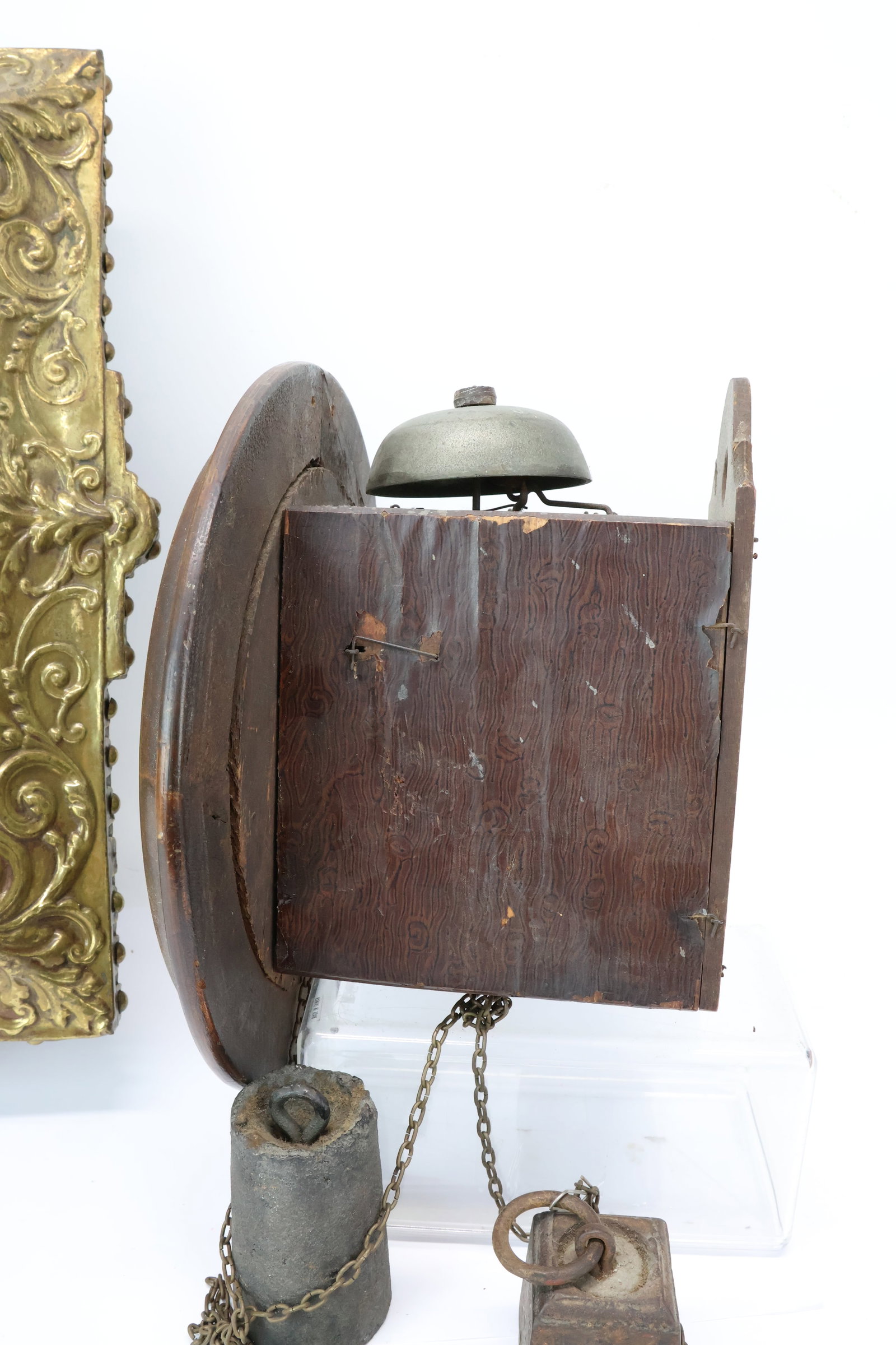 Antique Brass Embossed Wall Clock - 7