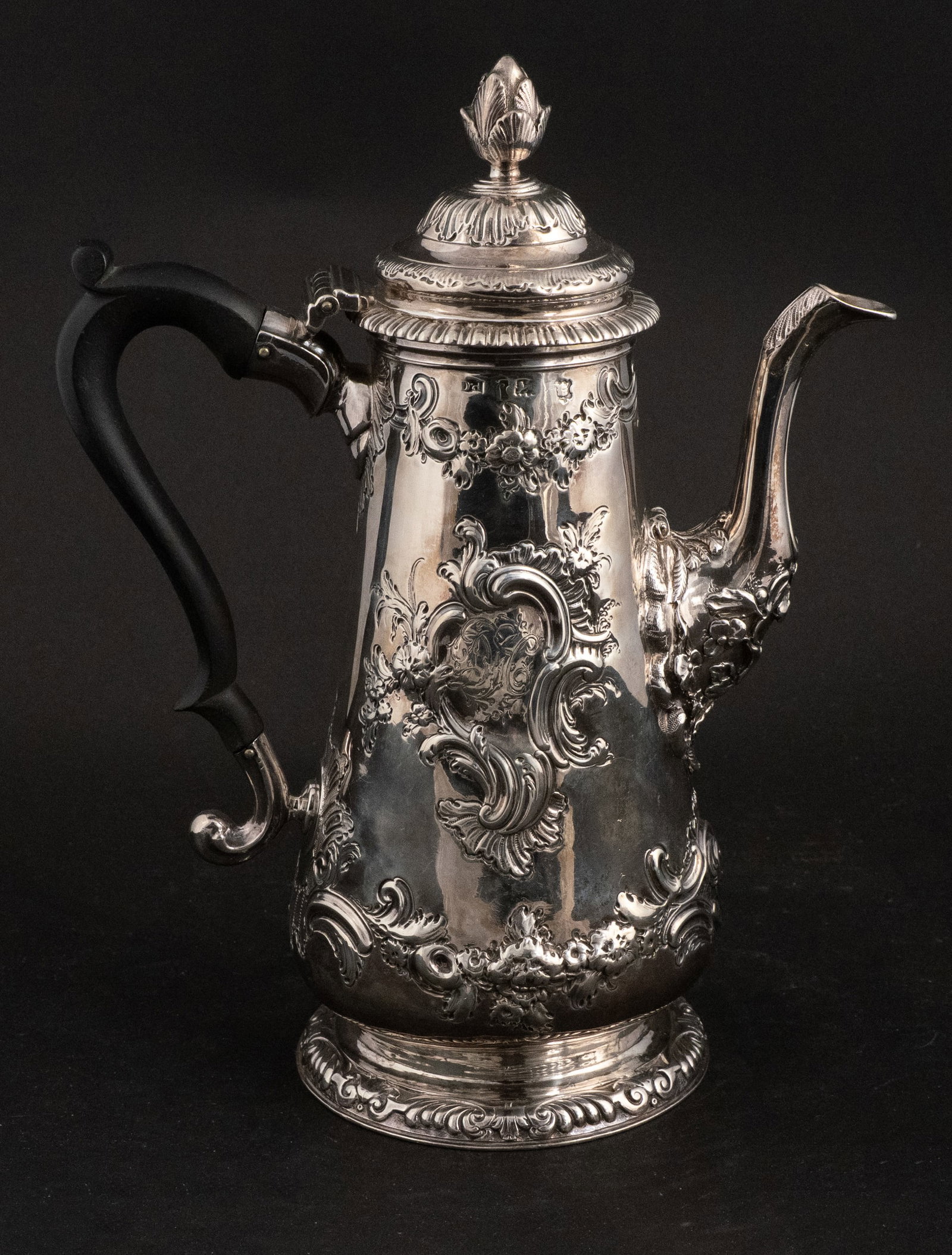 George II English Silver Coffeepot (1 of 8)