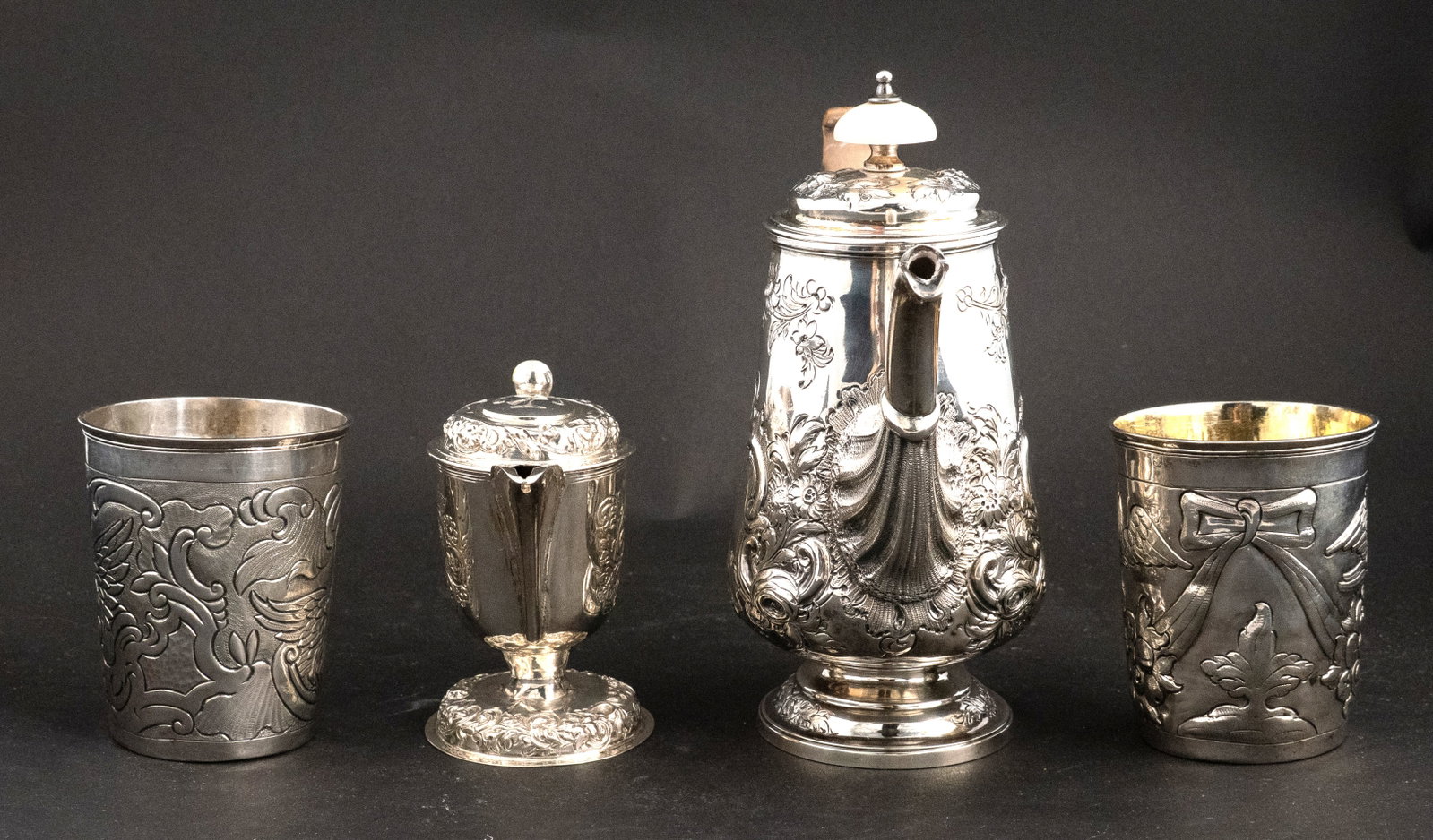 Two Russian Silver Kiddush Cups - 9