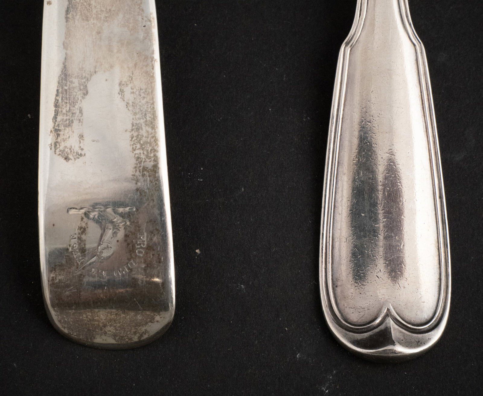 Irish Silver Divided Pea Serving Spoon - 2
