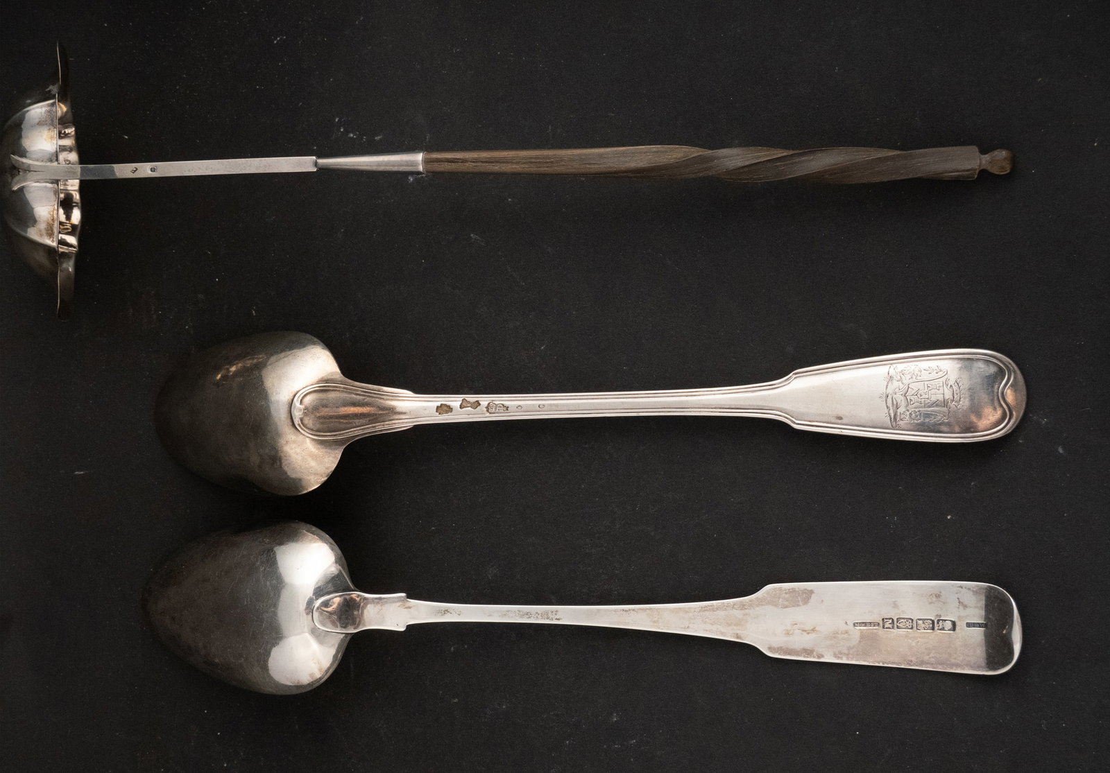 Irish Silver Divided Pea Serving Spoon - 7