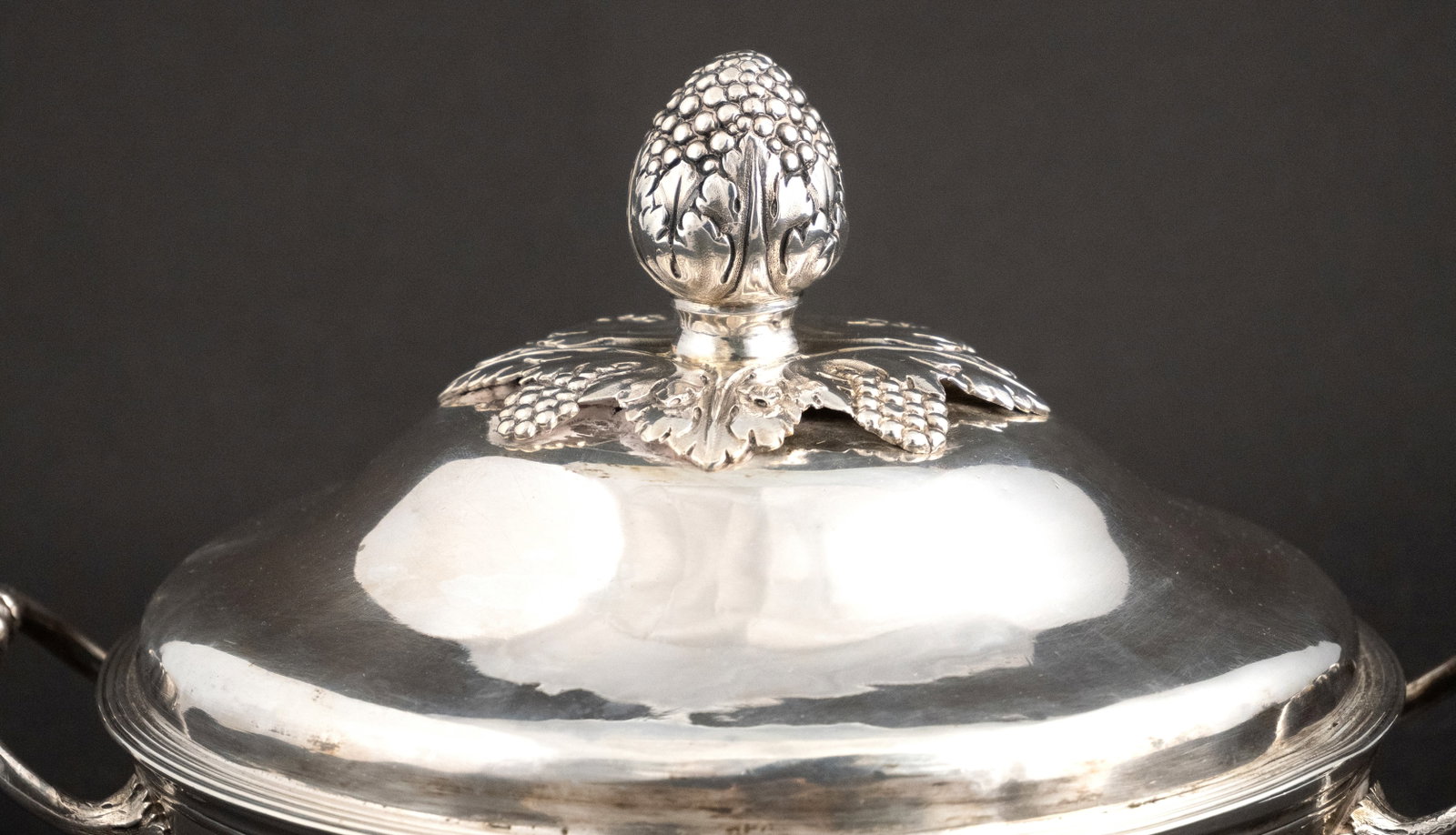 French Silver Covered Vegetable Dish - 2