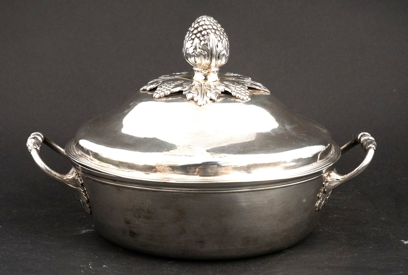 French Silver Covered Vegetable Dish - 4