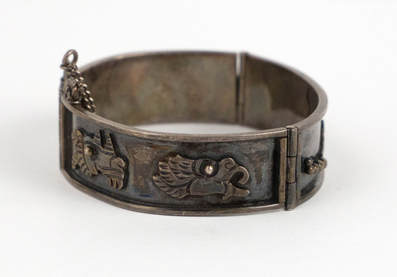 Two Mexican Silver Bracelets - 7