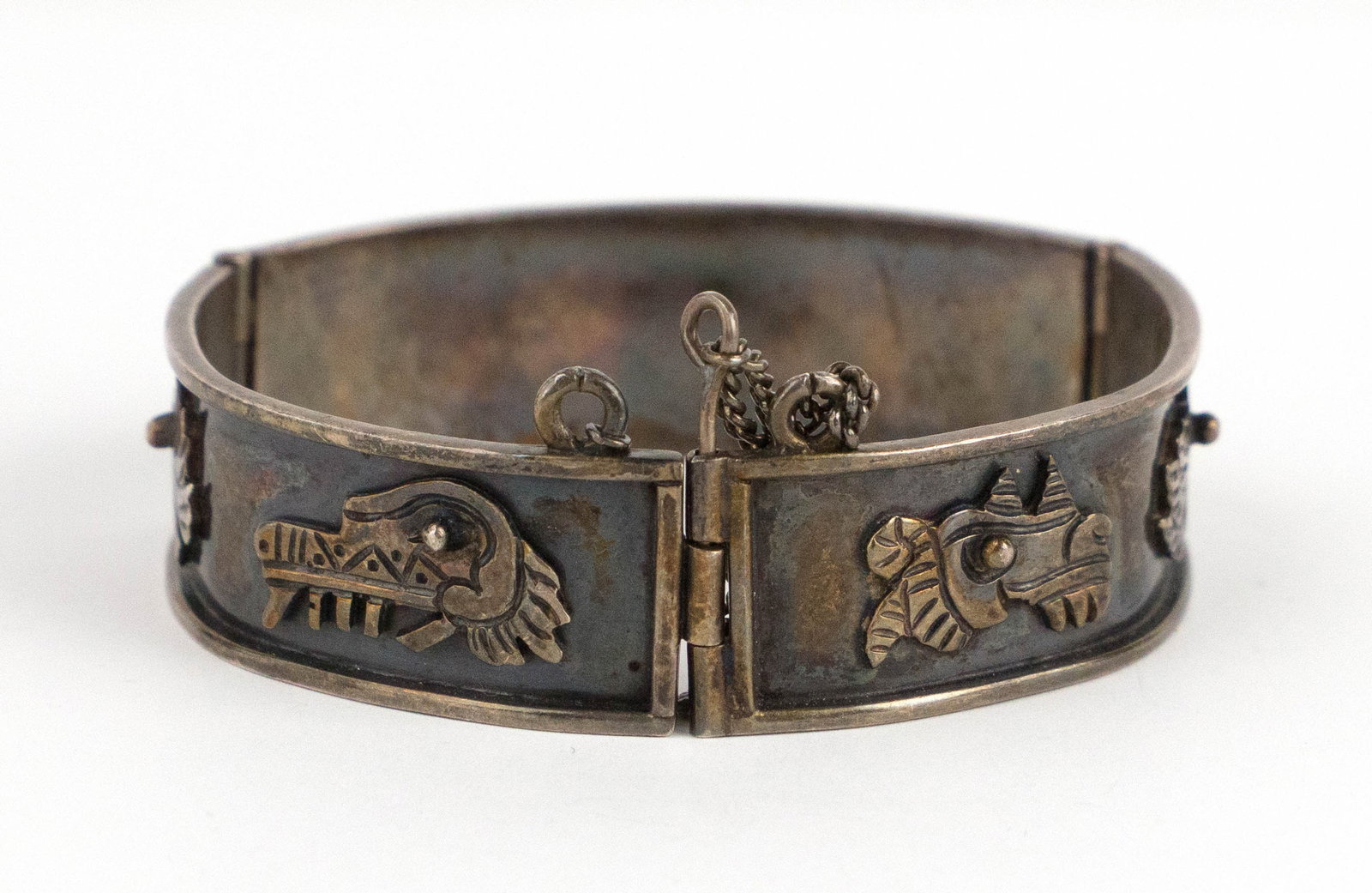 Two Mexican Silver Bracelets - 8