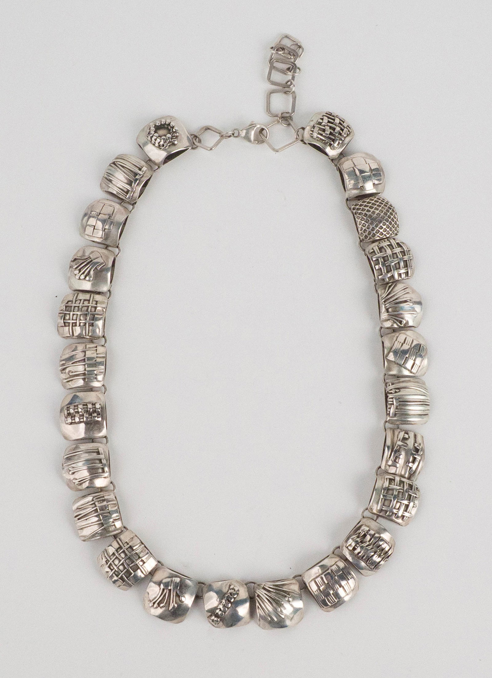 Modern Silver Necklace - 2