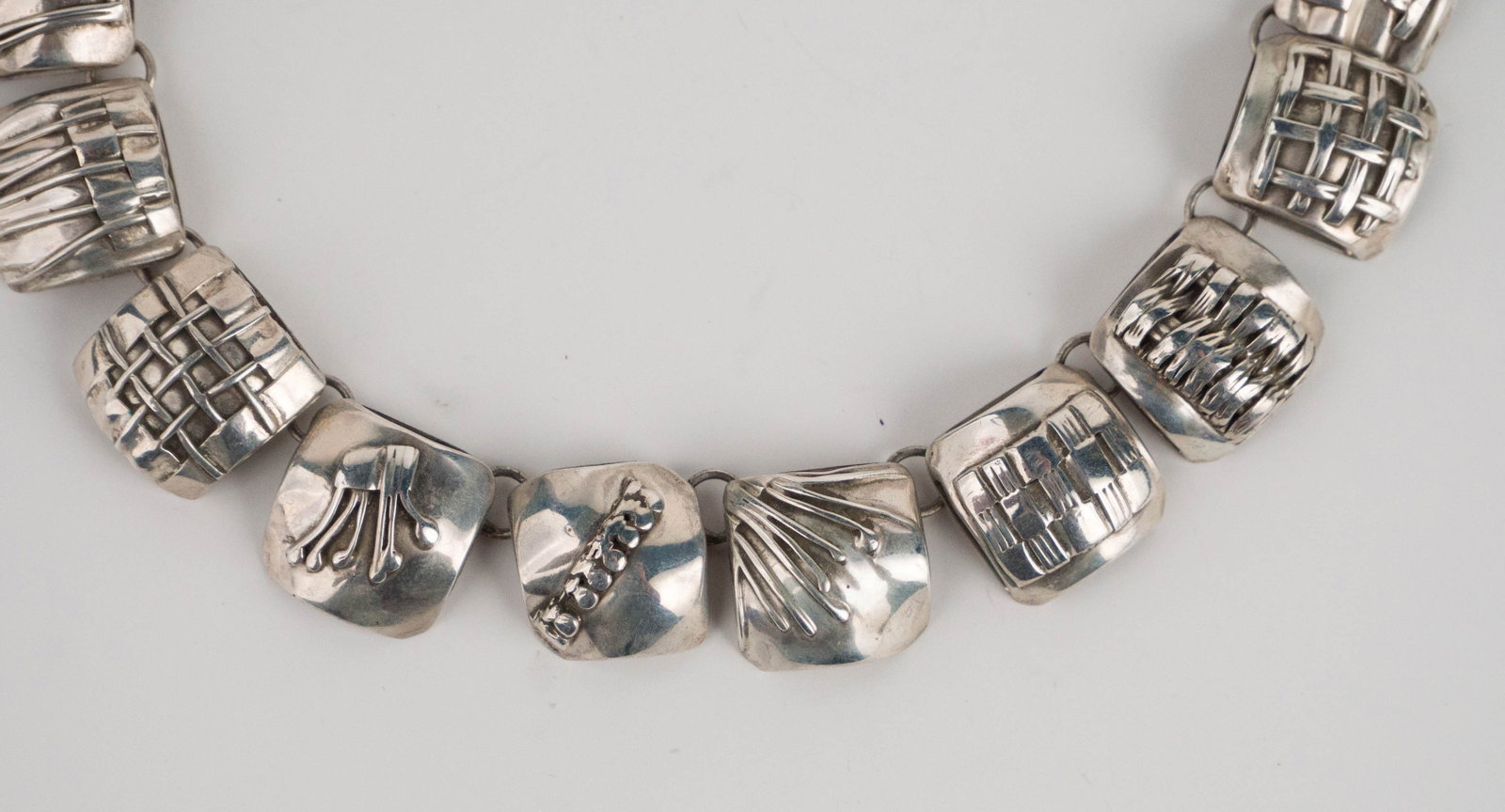 Modern Silver Necklace - 3