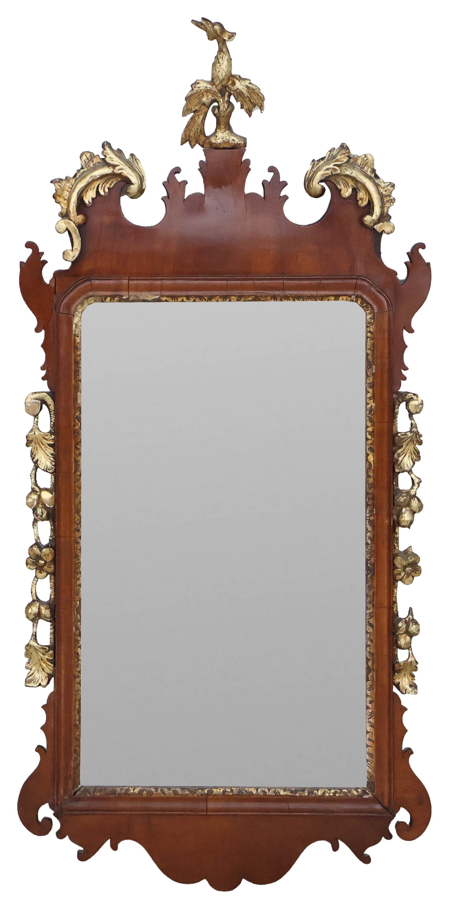 Chippendale Parcel-Gilt Mahogany Mirror (1 of 12)
