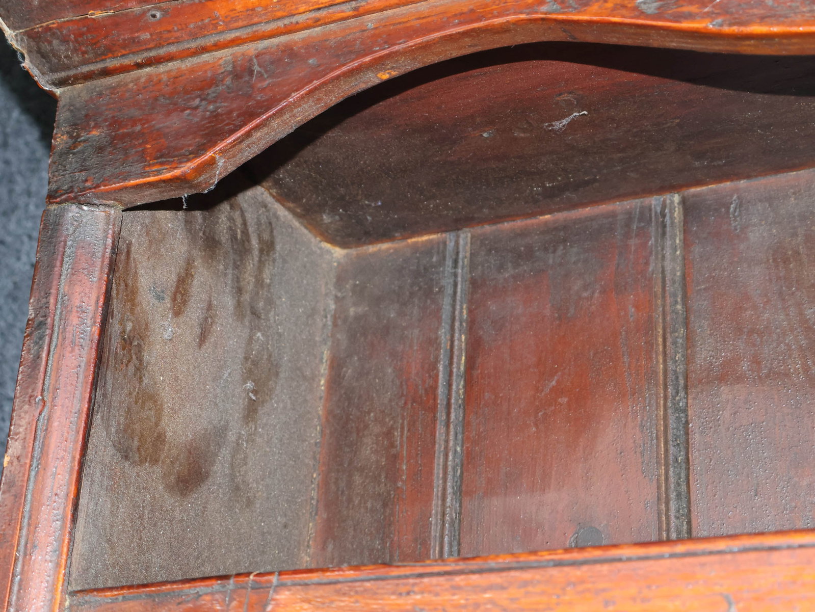 Stained Pine Step Back Cupboard - 6