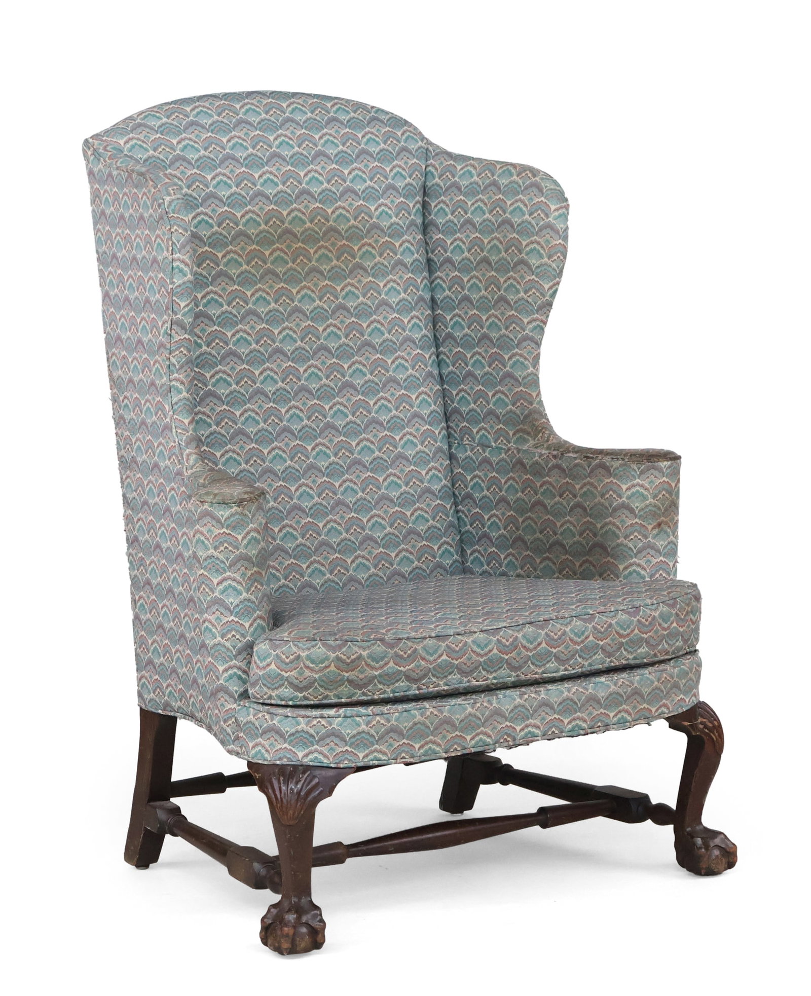 Chippendale Style Mahogany Wing Chairs (1 of 14)