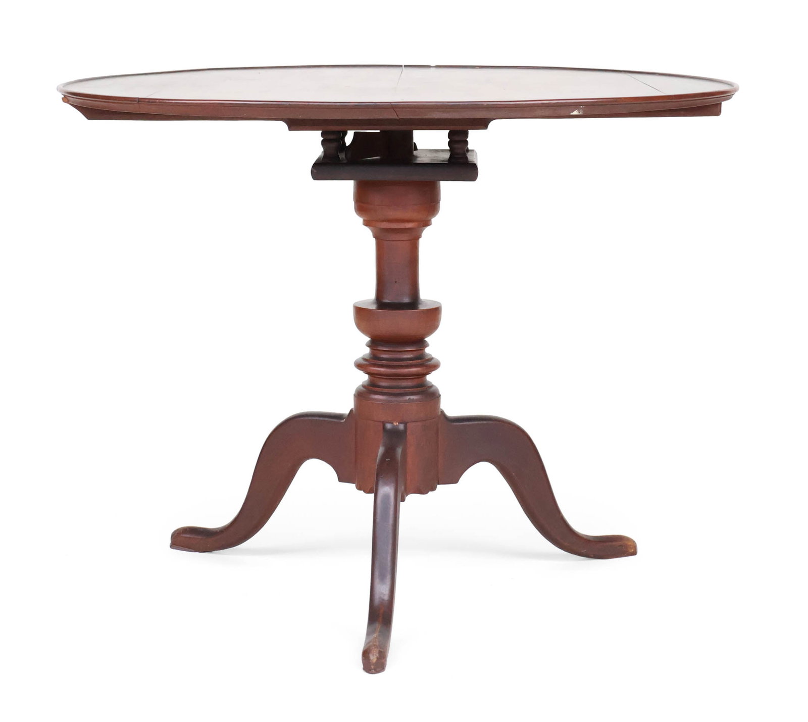 Late Chippendale Turned Cherrywood Tilt-Top Tea Table (1 of 8)