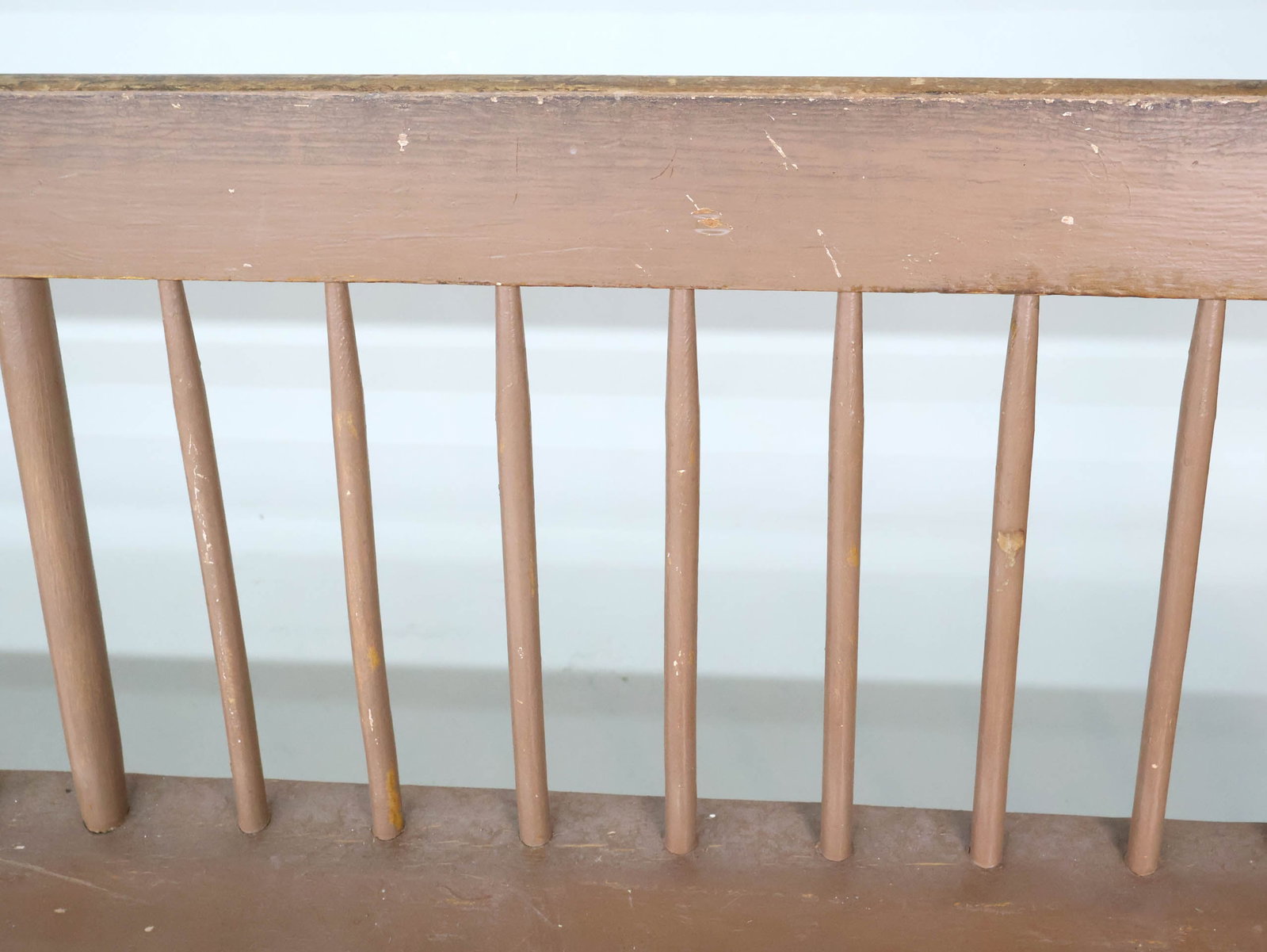 Brown-Painted Windsor Bench - 10
