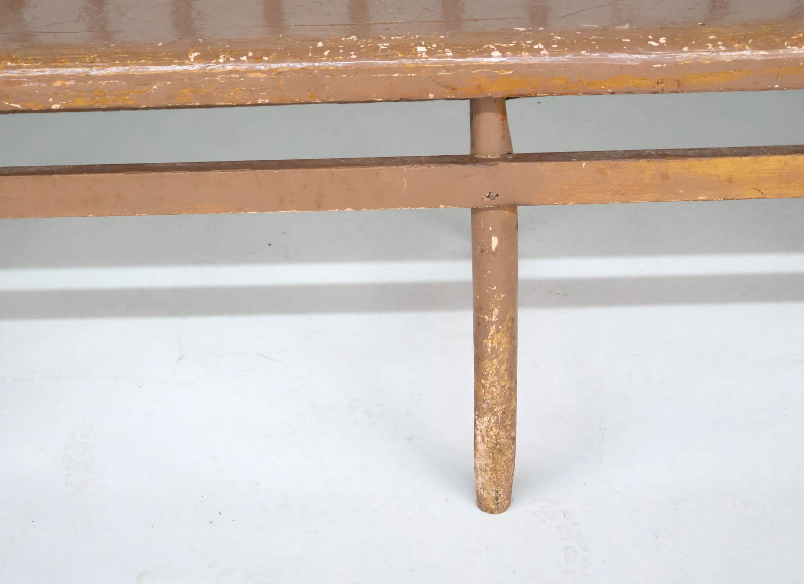 Brown-Painted Windsor Bench - 4