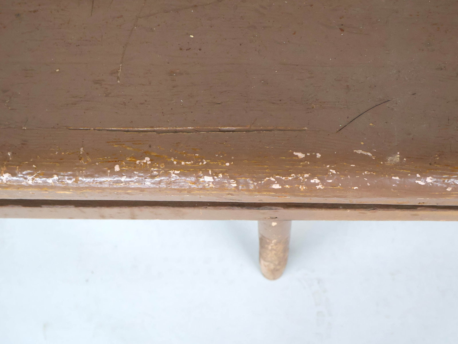 Brown-Painted Windsor Bench - 6