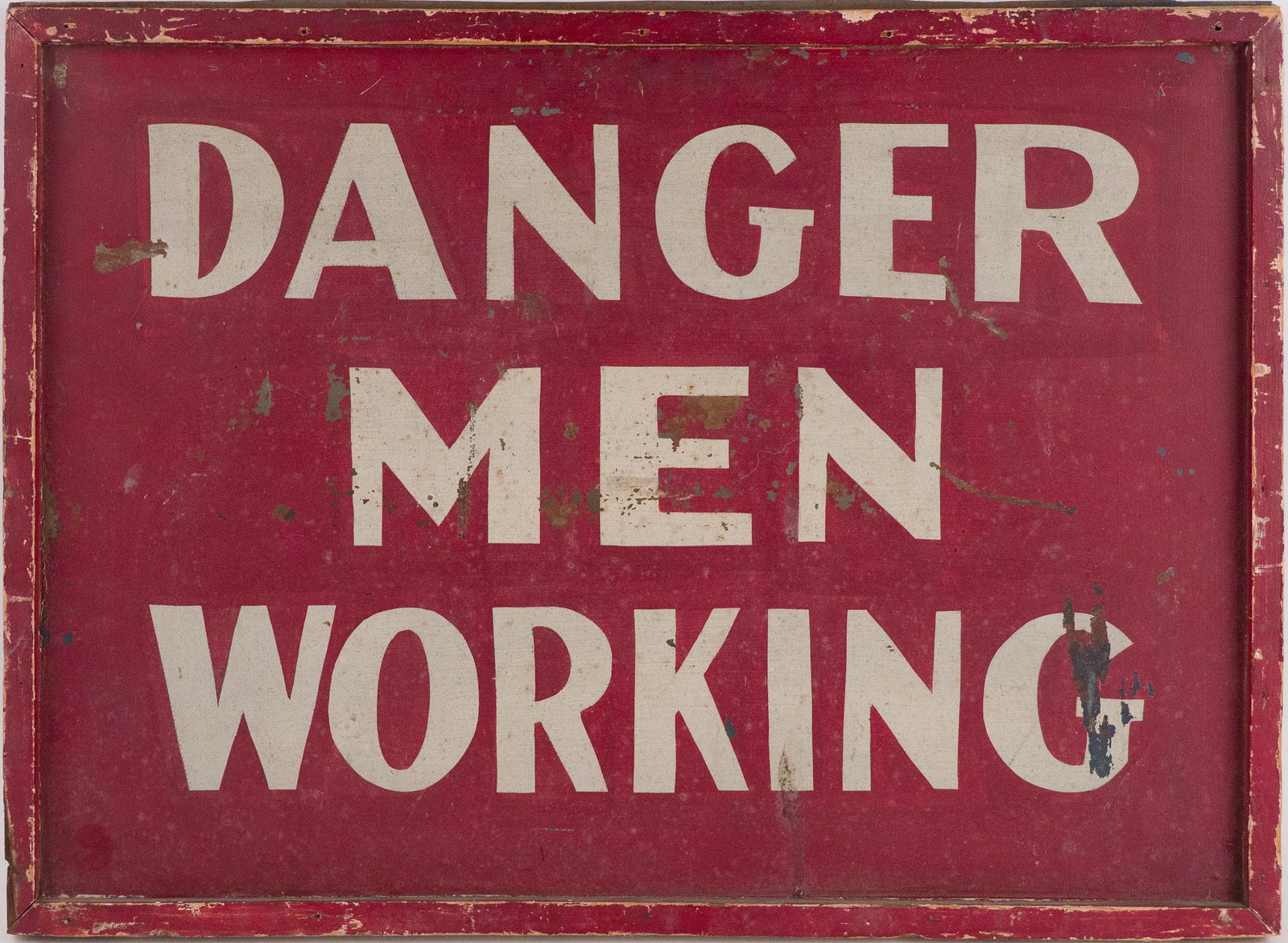 "Danger Men Working" Metal Painted Sign (1 of 6)