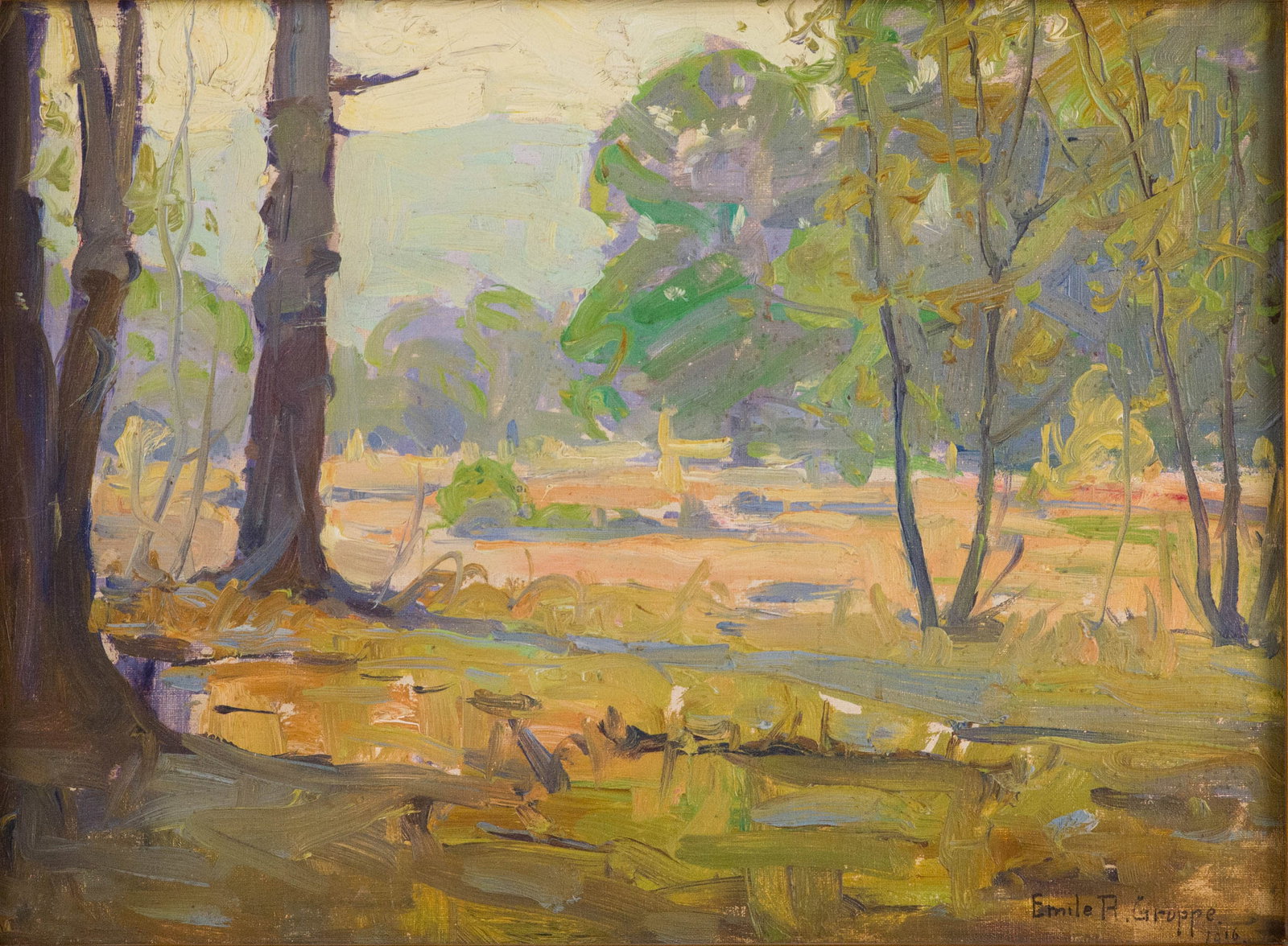 Emile Albert Gruppe, 1896-1978, Summer Landscape, Oil on Board (1 of 7)