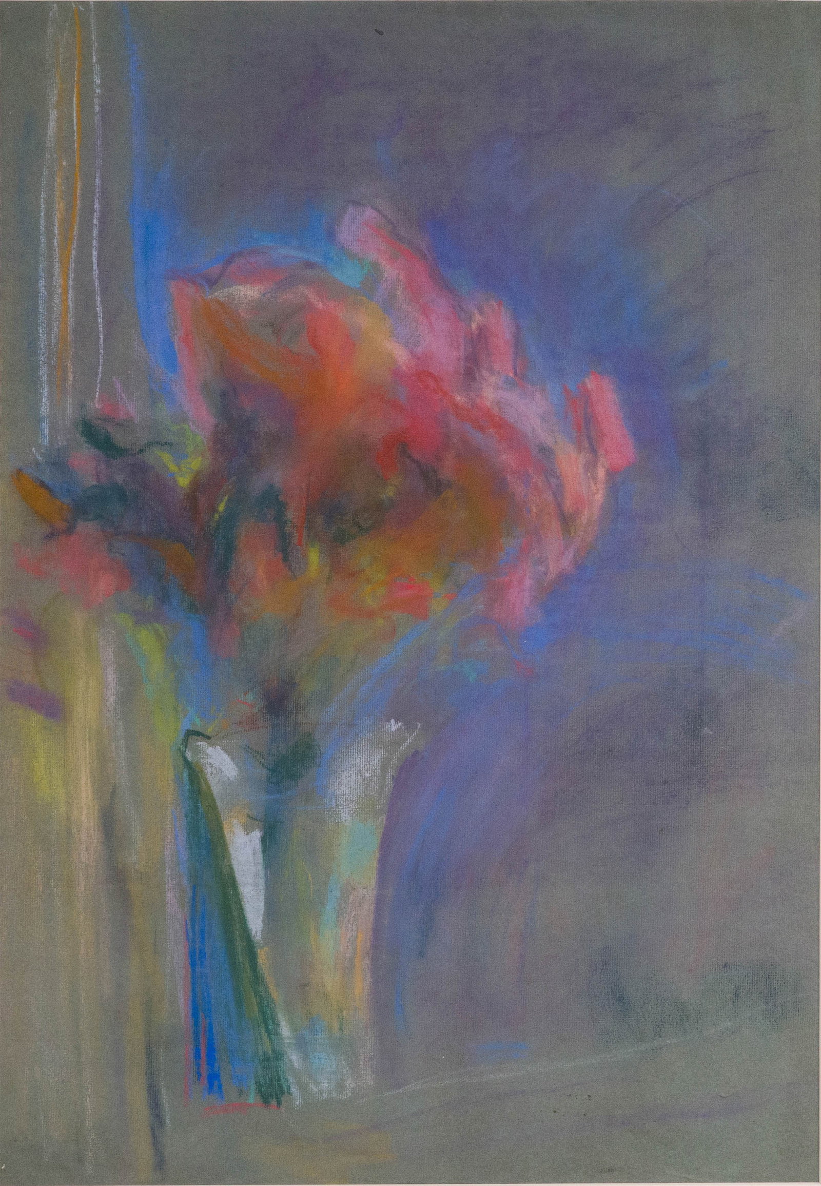 Arthur Beecher Carles, 1882-1952, Vase of Flowers, Pastel on Gray Paper: Arthur Beecher Carles 1882-1952 Vase of Flowers Pastel on Gray Paper Provenance: Janet Fleisher Gallery, Philadelphia, Pennsylvania. Private Collection, Philadelphia, Pennsylvania. Freeman's, Philad