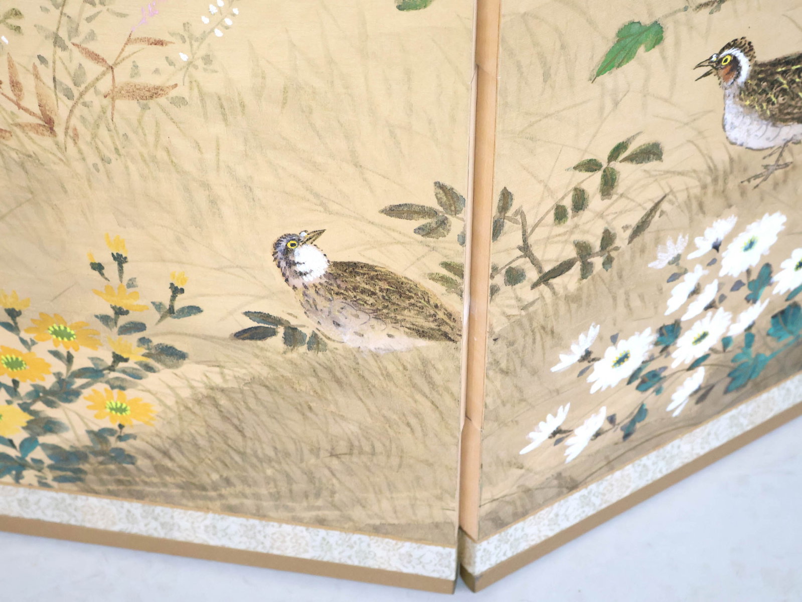 Chinese Four Panel Paper Screen - 7