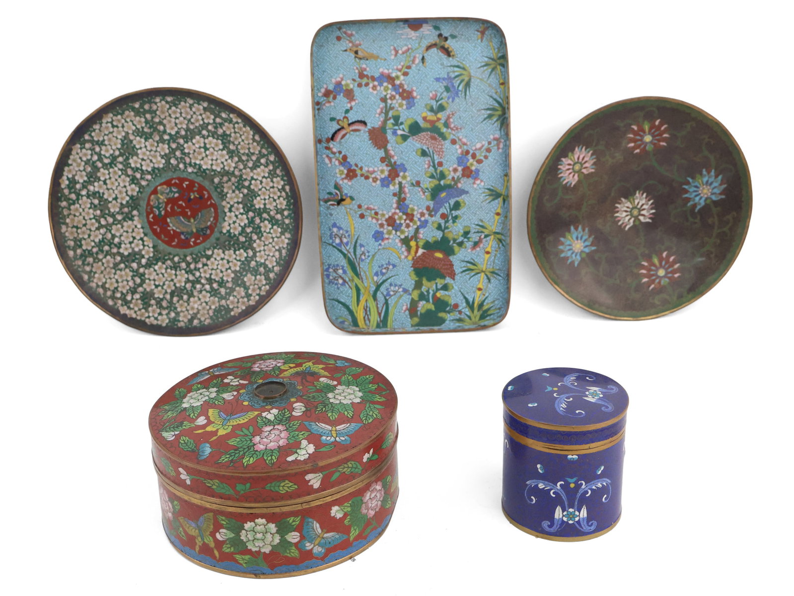 Five Chinese Cloisonne Table Articles (1 of 19)