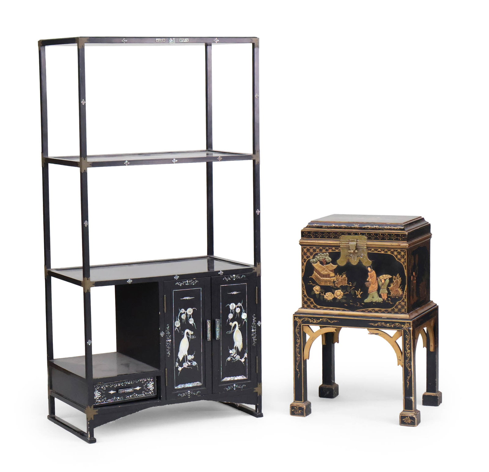 Asian Inspired Etagere and Box on Stand (1 of 15)