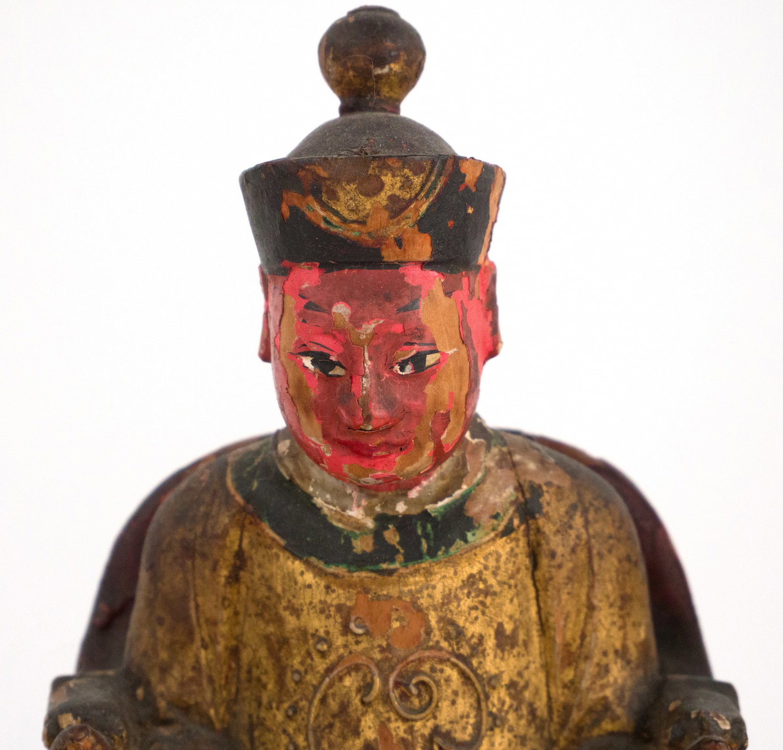Two Chinese Polychrome Deities on Thrones - 4