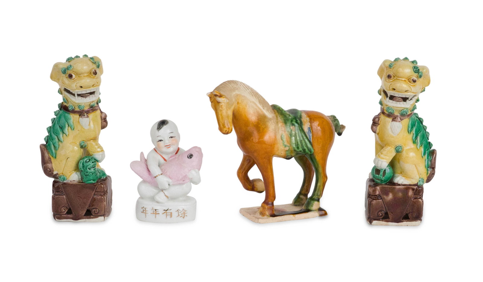 Pair of Chinese Sancai Fu-Lion Ornaments (1 of 12)