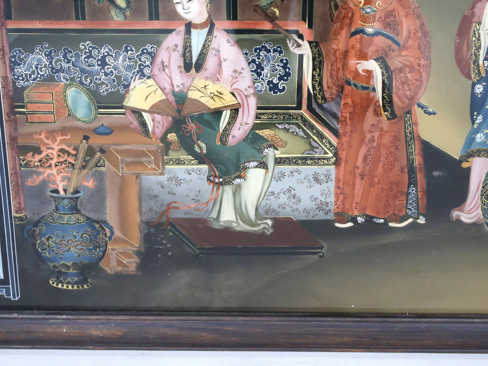 Three Chinese Reverse Painted Mirrors - 15