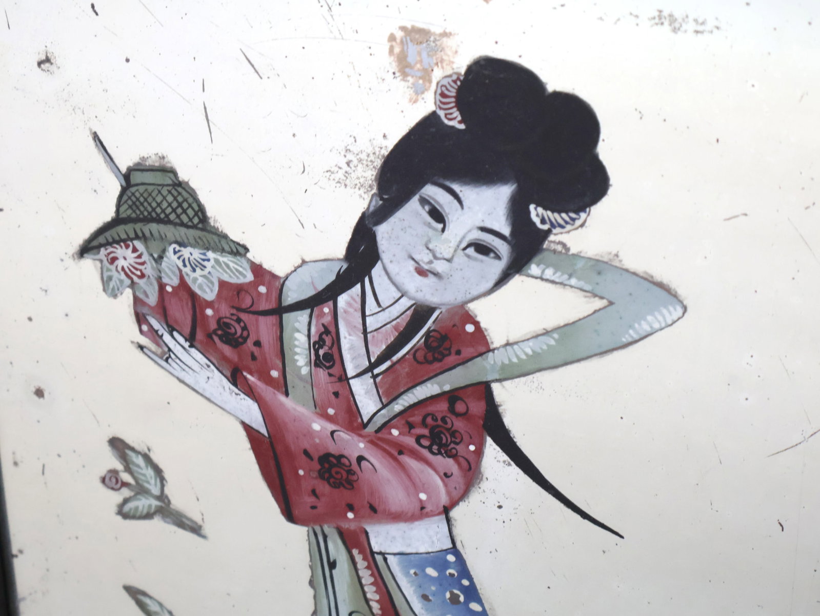Three Chinese Reverse Painted Mirrors - 7