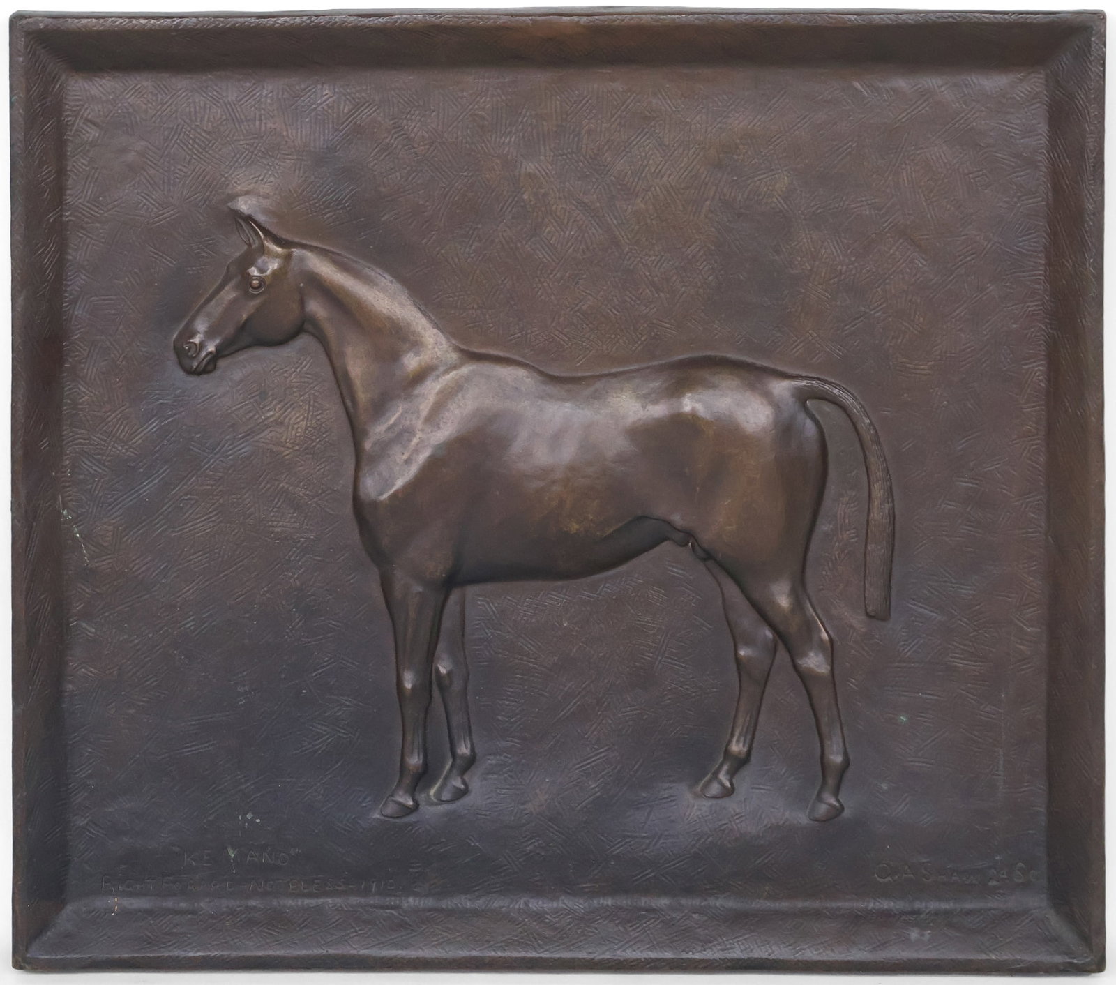 Q.A. Shaw, Plaque of Horse, Bronze (1 of 10)