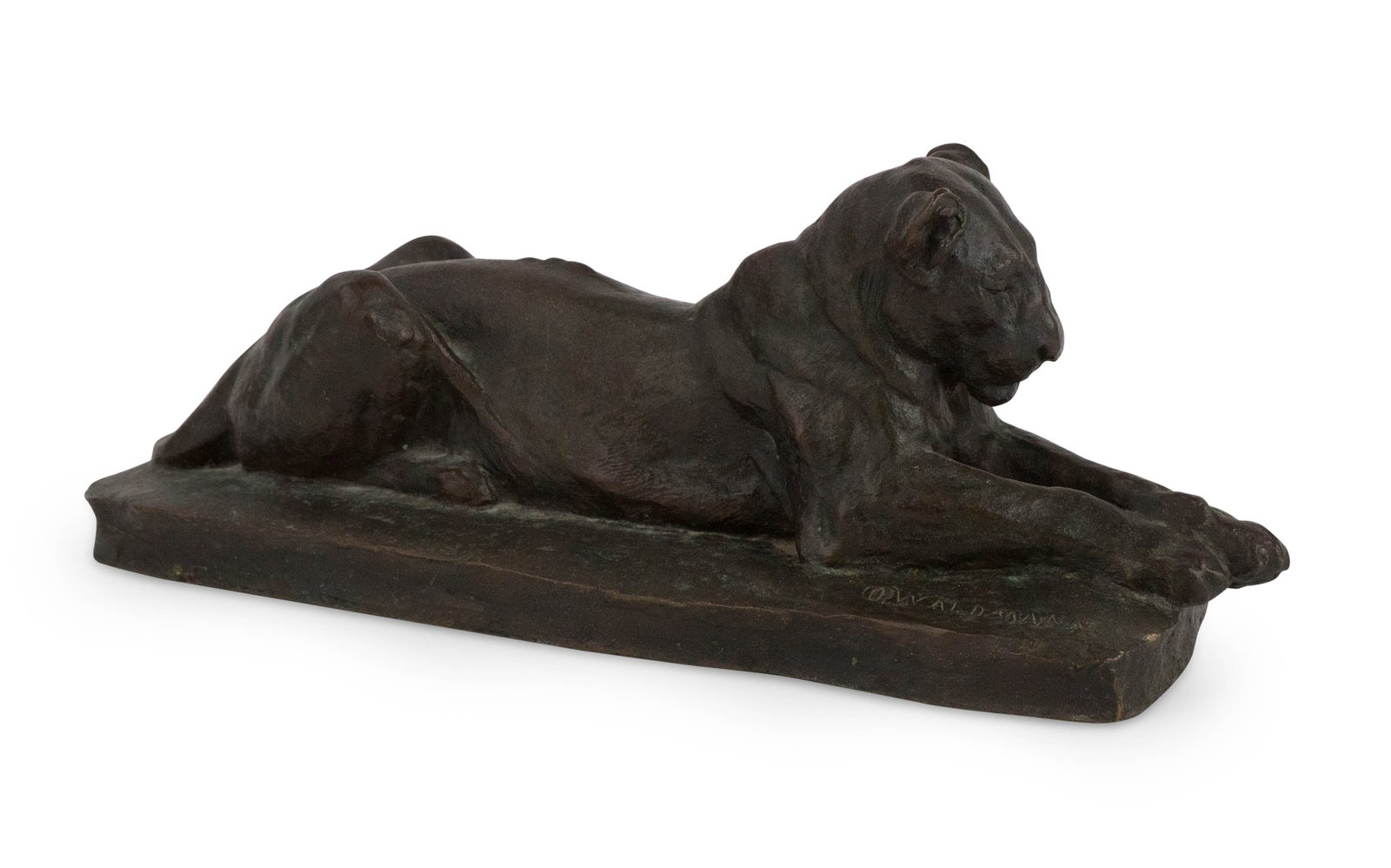 Oscar Waldmann, Swiss 1856-1937, Lioness, Bronze (1 of 9)
