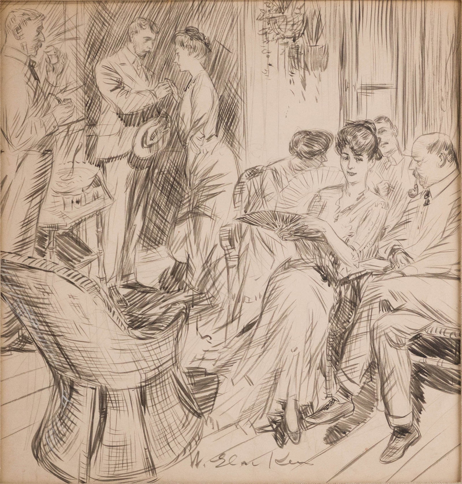 William James Glackens, 1870-1938, In the Married Quarters: A Little Story of Married Life, (1 of 6)