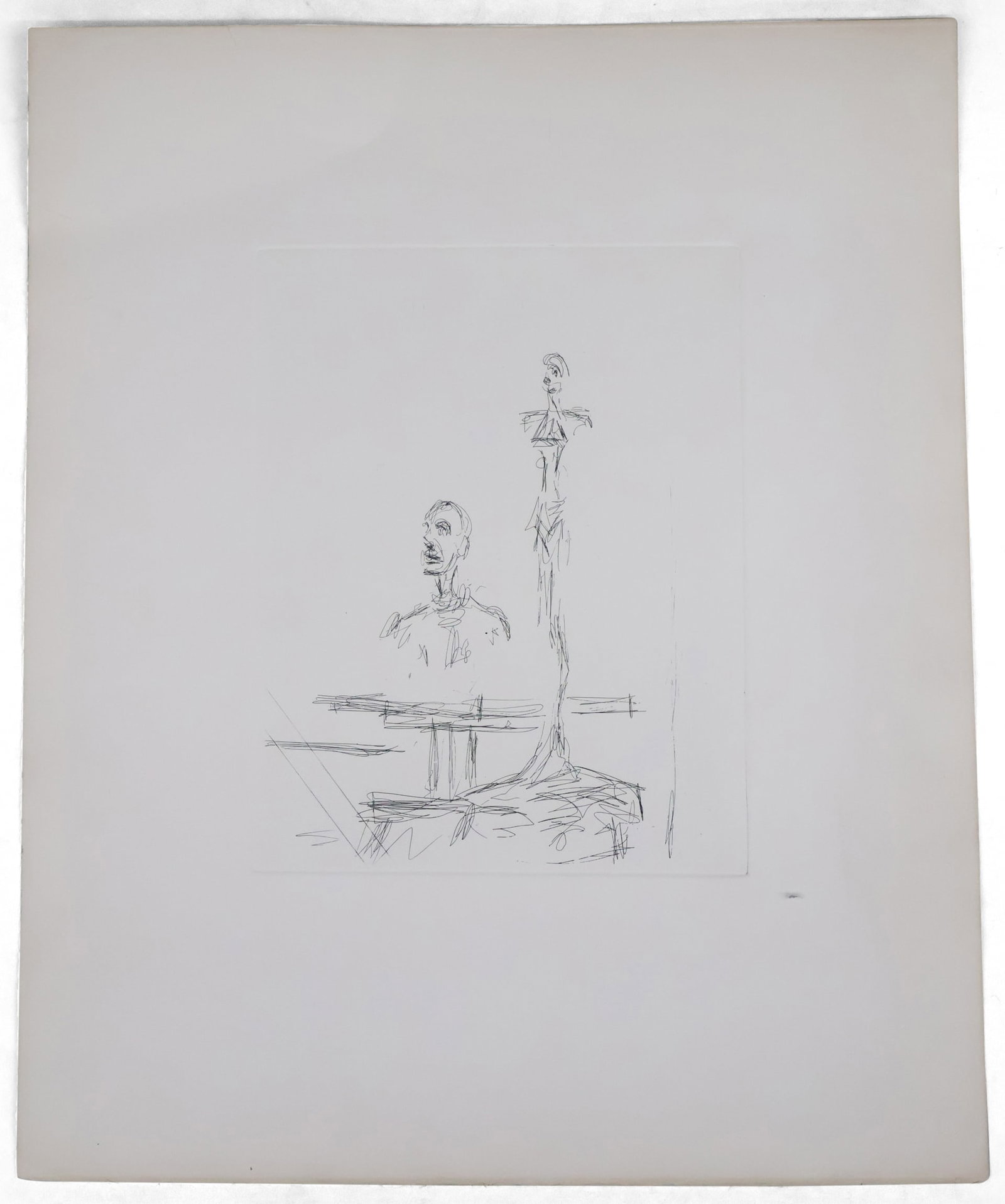 After Alberto Giacometti, Swiss 1901-1966, Dans l'atelier (In the Studio), Etching (1 of 11)