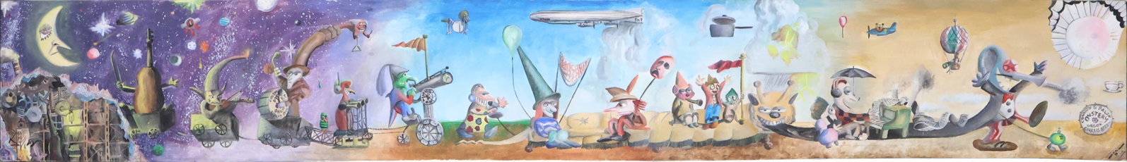 Parade of Fantastical Figures, Oil on Canvas (1 of 19)