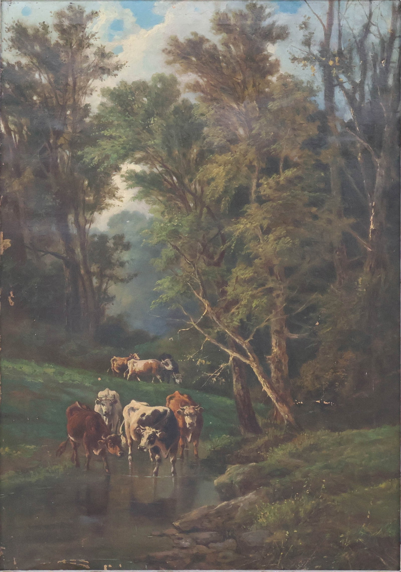 Cows in a Stream, Oil on Canvas (1 of 11)