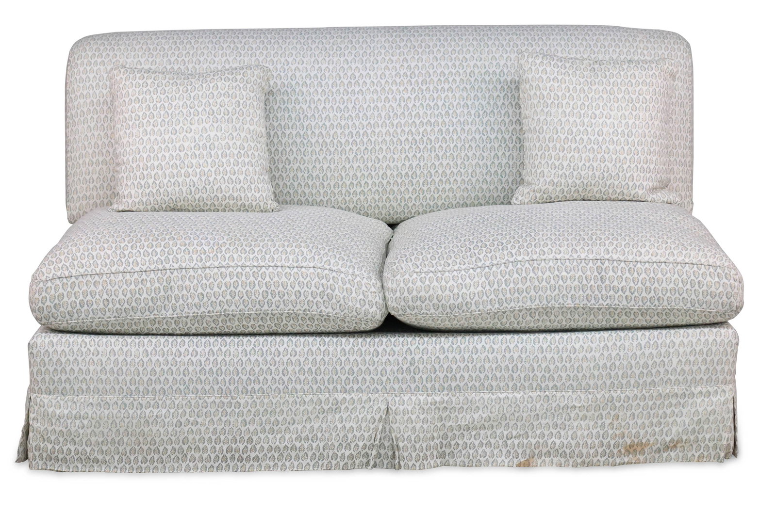 Contemporary Upholstered Armless Love Seat (1 of 12)