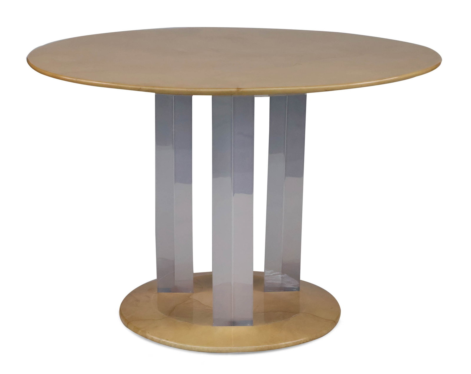 Modern Lacquer and Lucite Round Center Table (1 of 11)