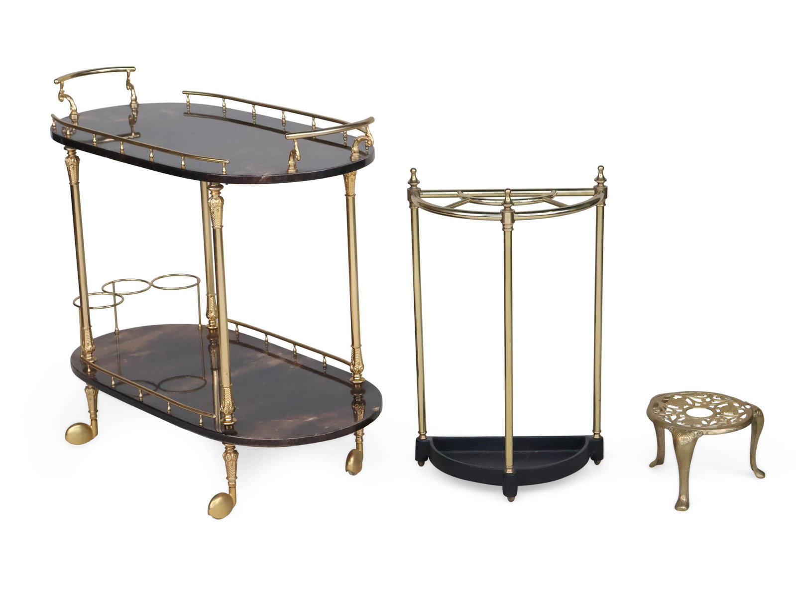 Brass and Lacquer Bar Cart (1 of 13)