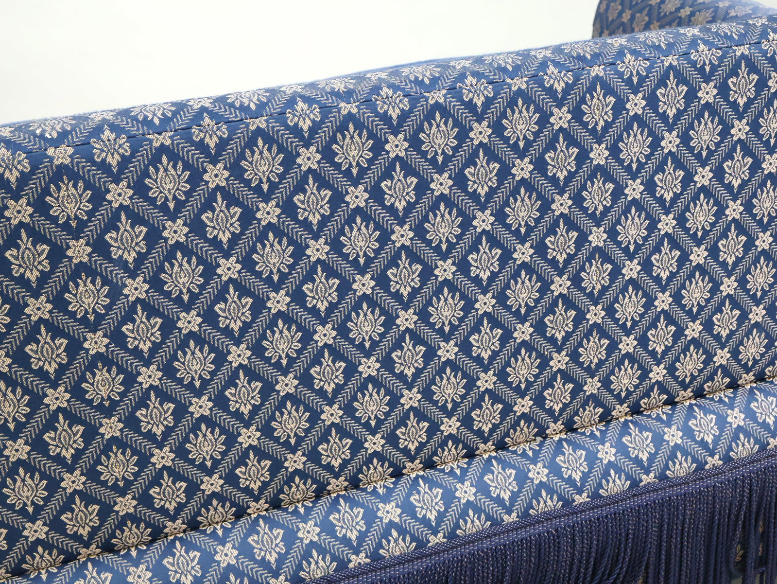Contemporary Blue-Upholstered Settee - 12