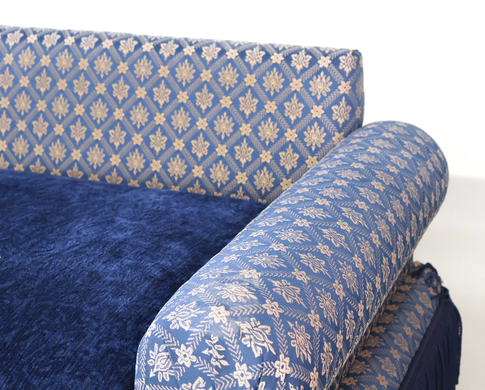 Contemporary Blue-Upholstered Settee - 5