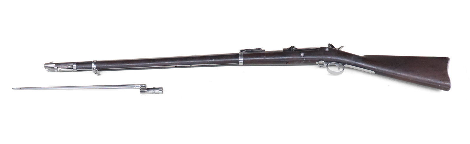 Springfield Armory Model 1884 Trapdoor Single-Shot Rifle: Springfield Armory Model 1884 Trapdoor Single-Shot Rifle With bayonet (probably associated), the breach stamped "VS Model 1884" and numbered 526626. Barrel 26 in. (66 cm.)
